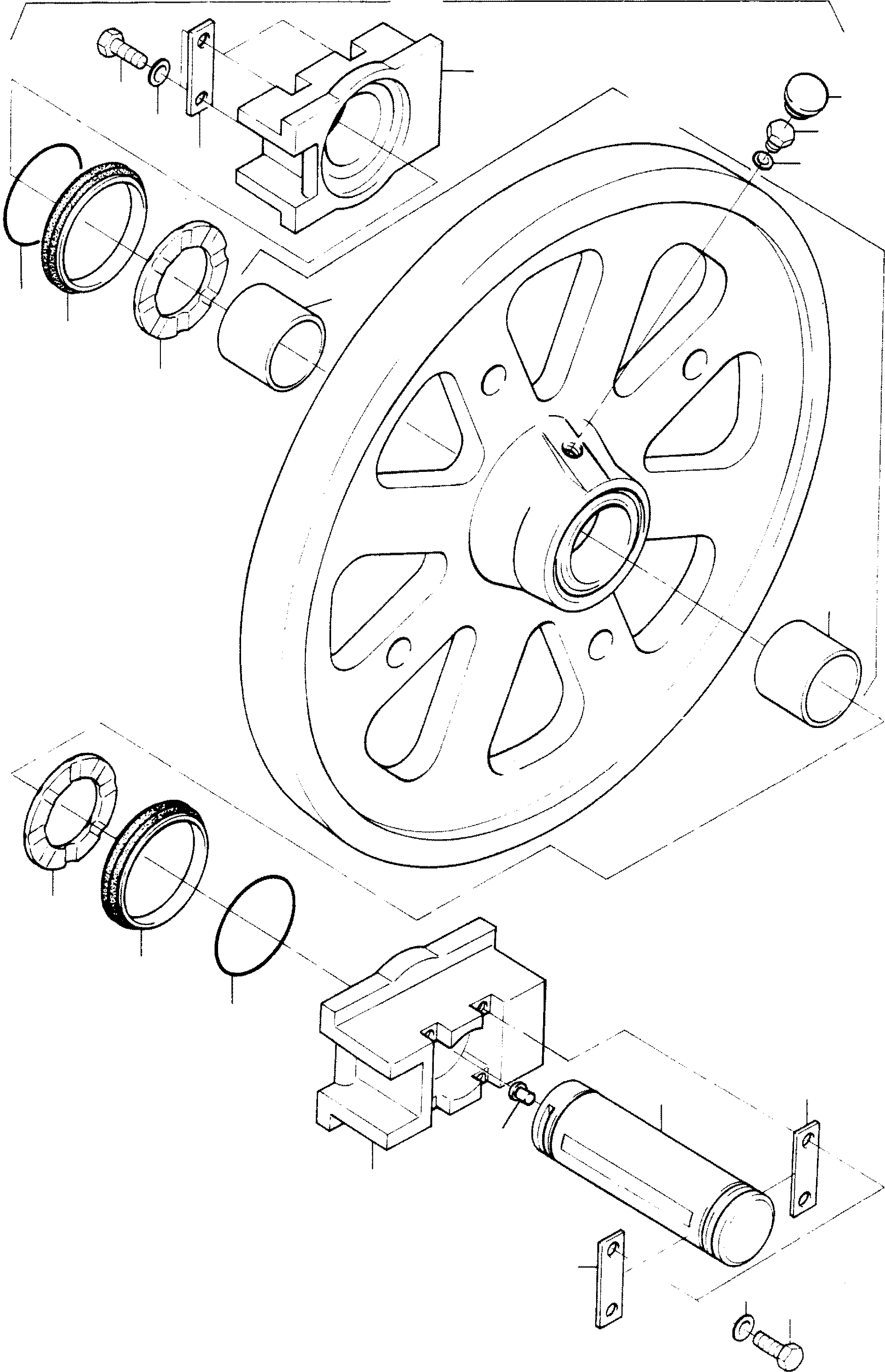 Komatsu parts book diagram for PC3000-6 S/N 06382: IDLER ASSY.