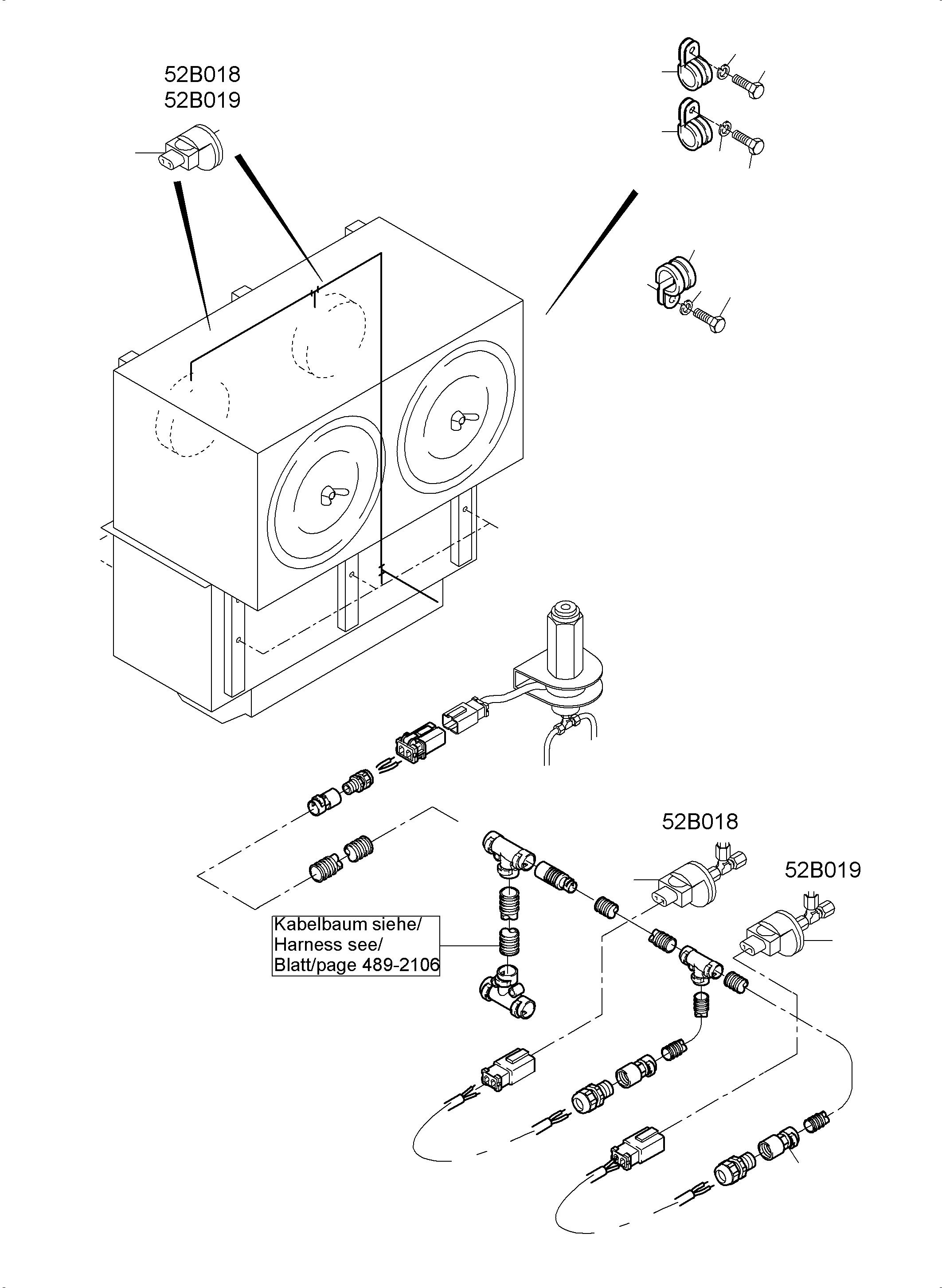 Komatsu parts book diagram for PC3000-6 S/N 06382: ELECTR. PARTS AIR INTAKE