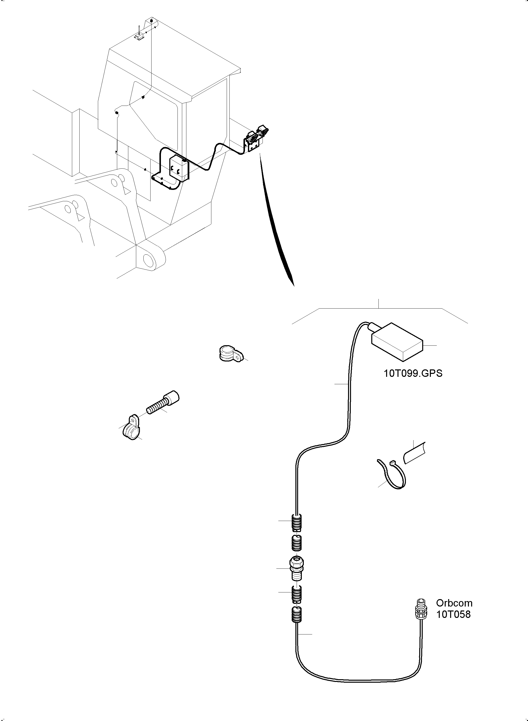 Komatsu parts book diagram for PC3000-6 S/N 06382: ELECTRIC PARTS GPS