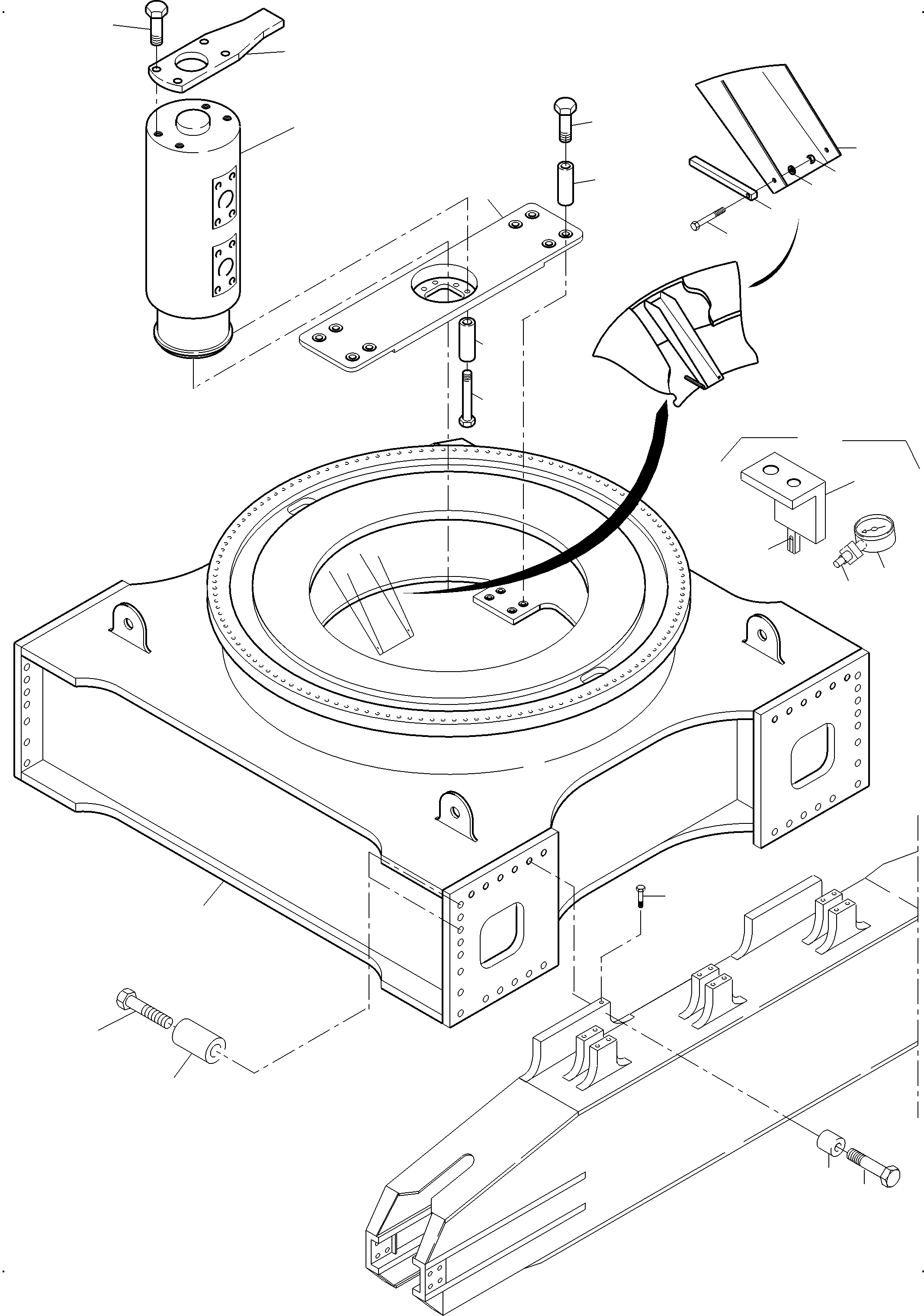 Komatsu parts book diagram for PC3000-6 S/N 06382: CARBODY