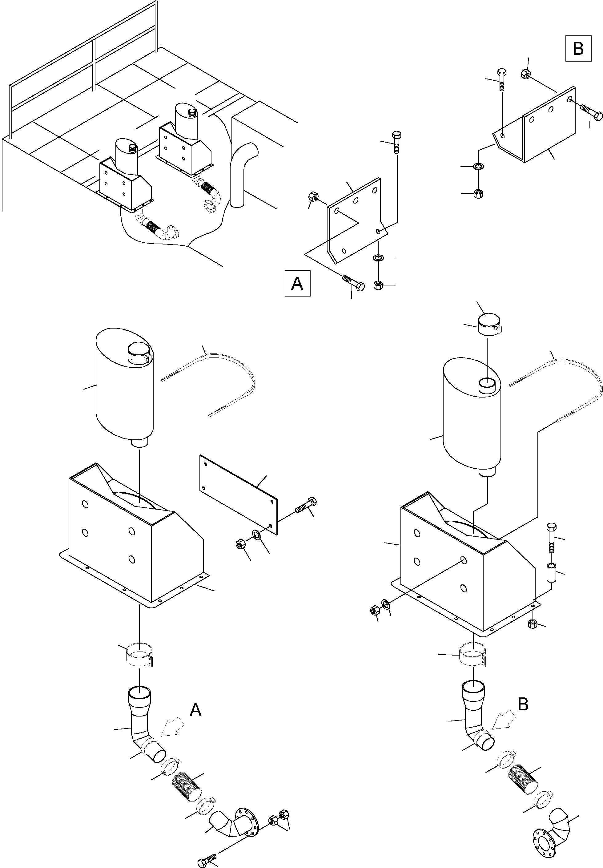 Excavators Mining Komatsu / PC4000-6 S/N 08153(g08153) / Exhaust System(355-1260 : 355-1260)