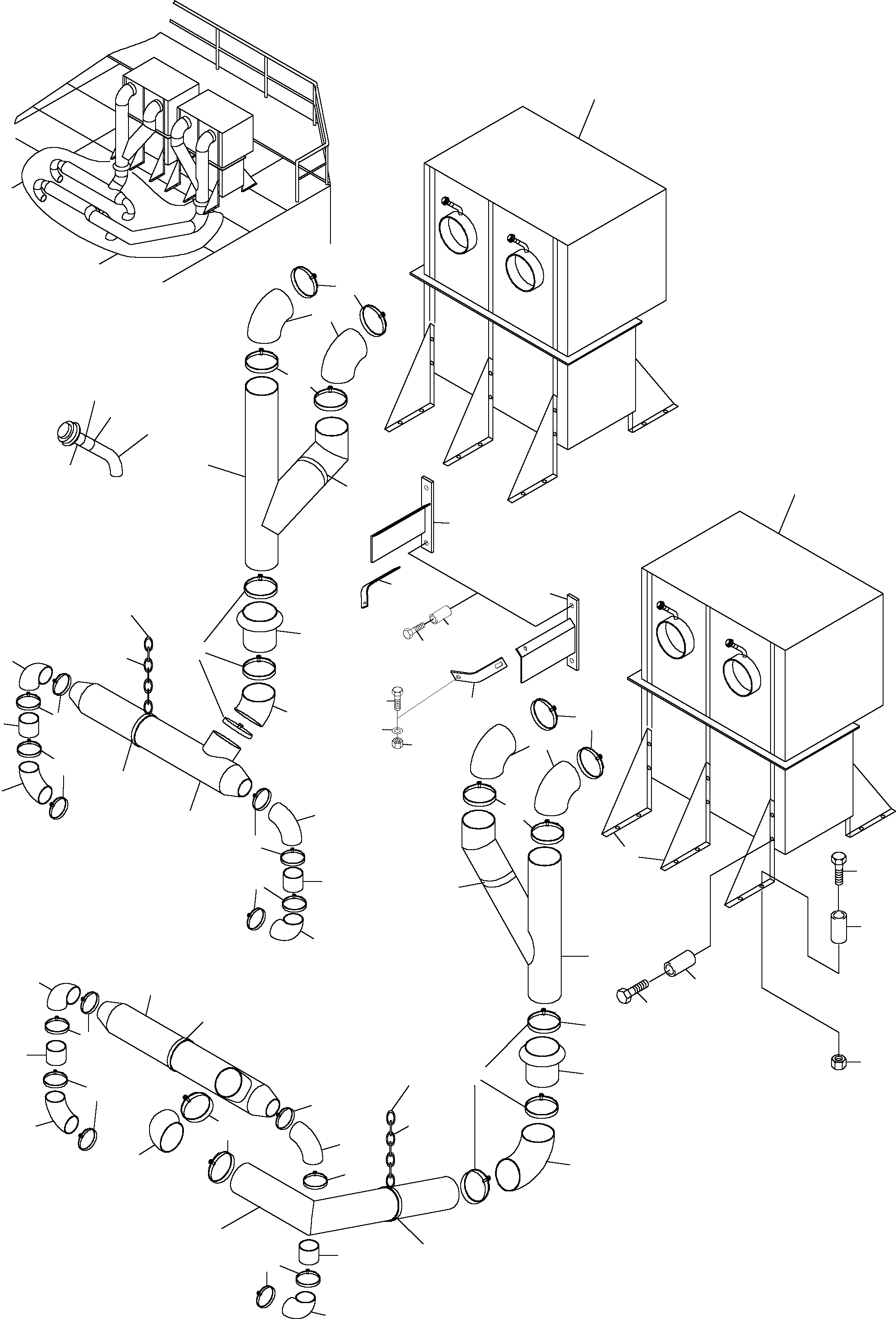 Excavators Mining Komatsu / PC4000-6 S/N 08153(g08153) / Air Intake Lines(355-1255 : 355-1255)