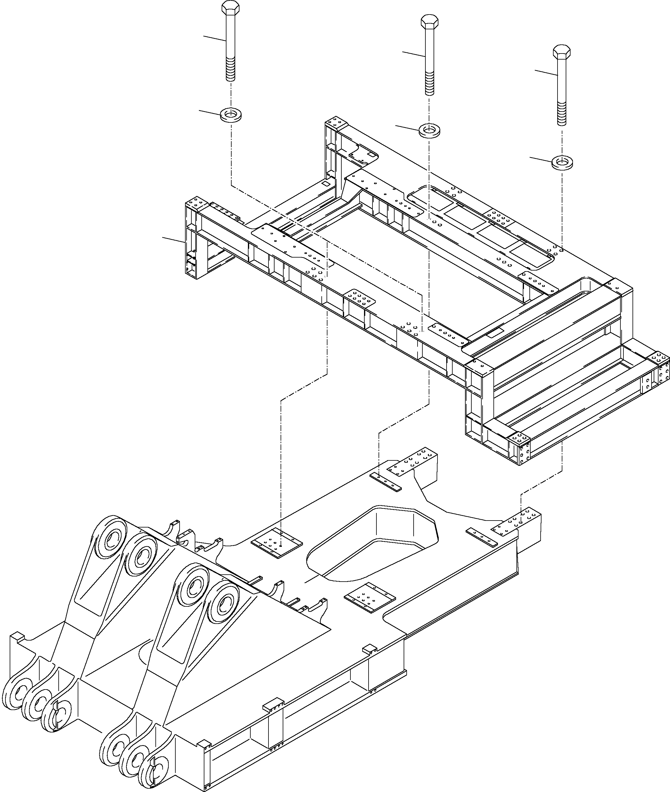 Excavators Mining Komatsu / PC4000-6 S/N 08153(g08153) / Power Frame Arr.(355-1200 : 355-1200)