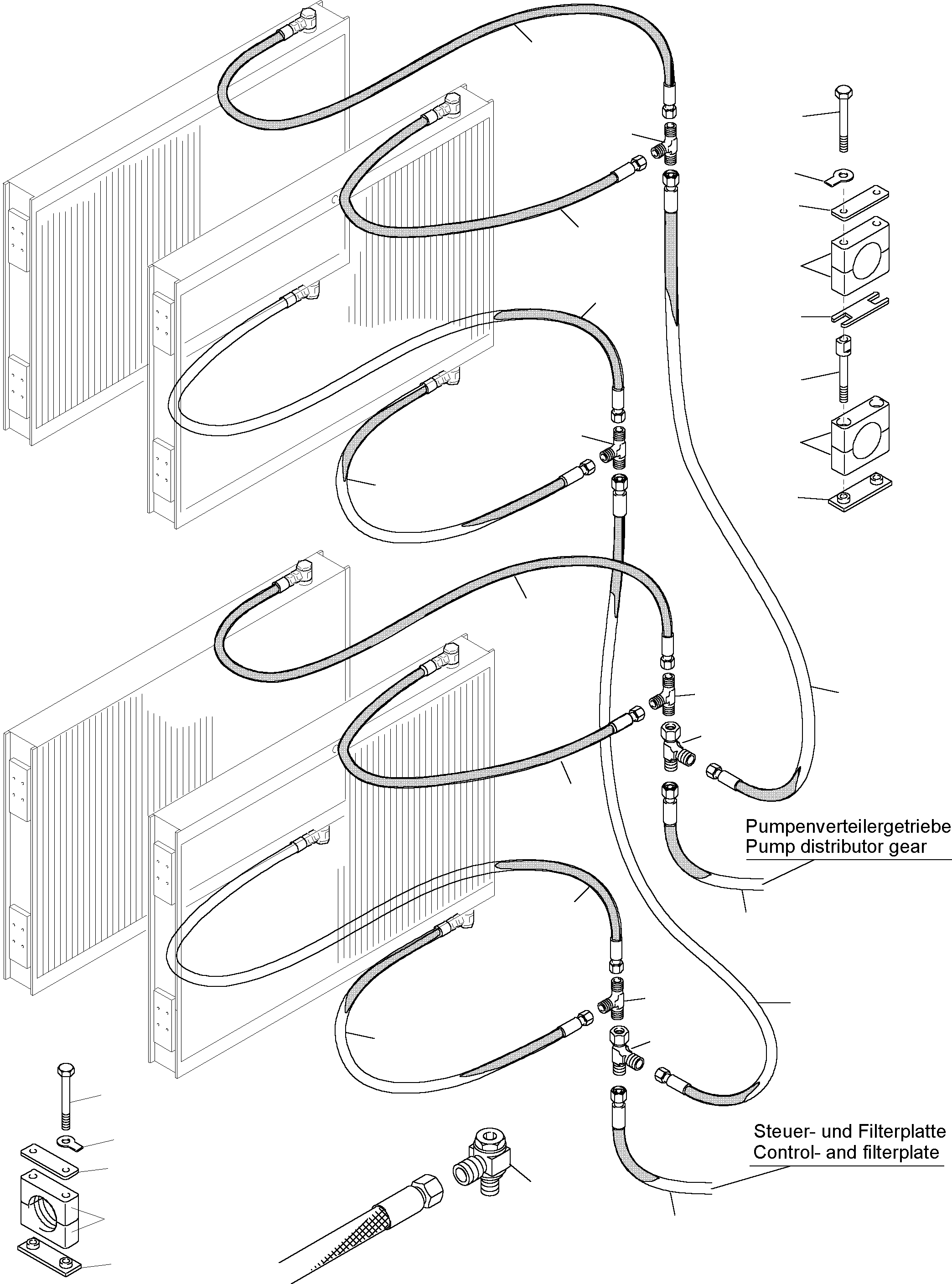 Excavators Mining Komatsu / PC4000-6 S/N 08153(g08153) / Oil Cooler - Hose Assy.(355-1816 : 355-1816)