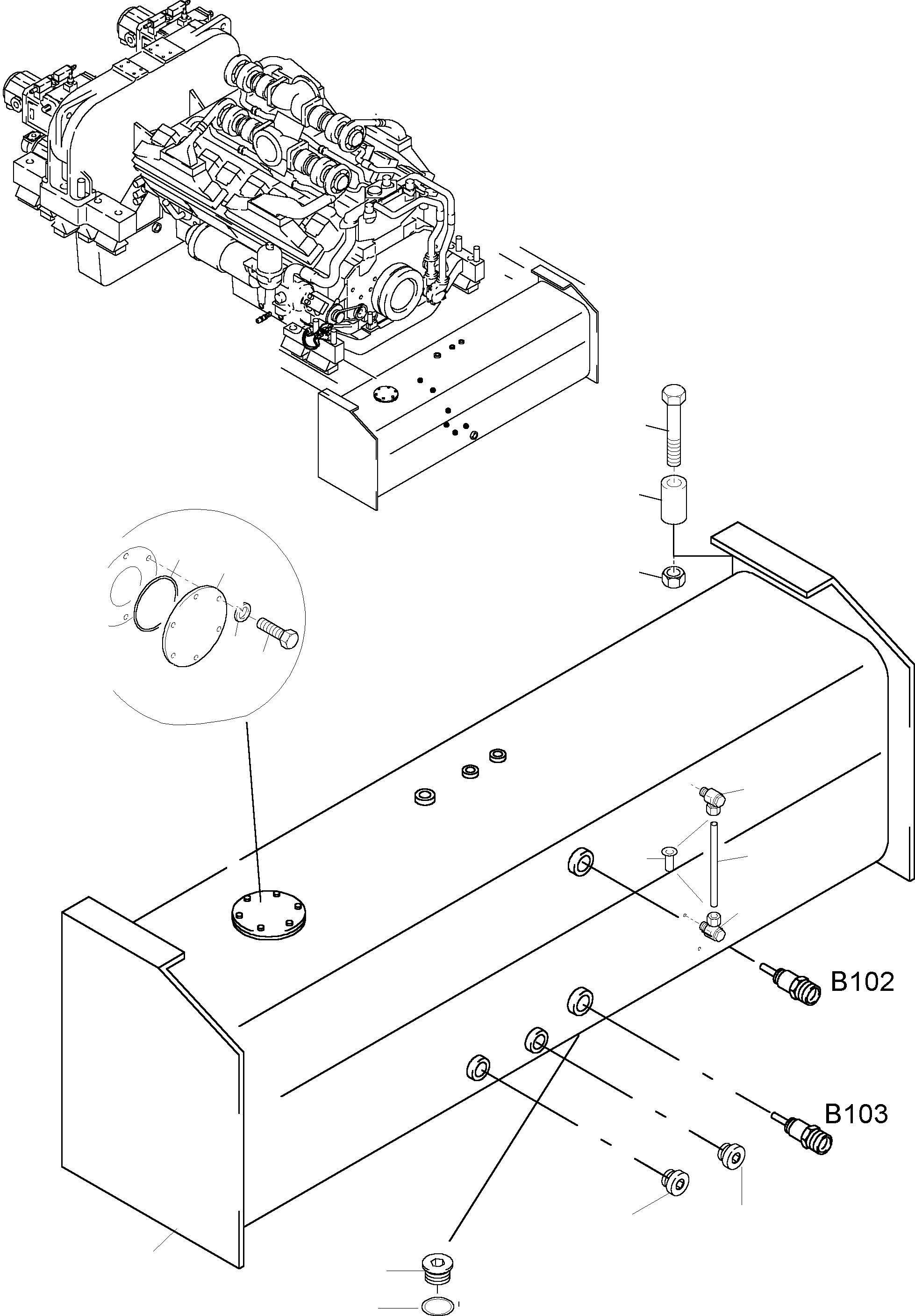 Excavators Mining Komatsu / PC4000-6 S/N 08153(g08153) / Tank(355-1220 : 355-1220)