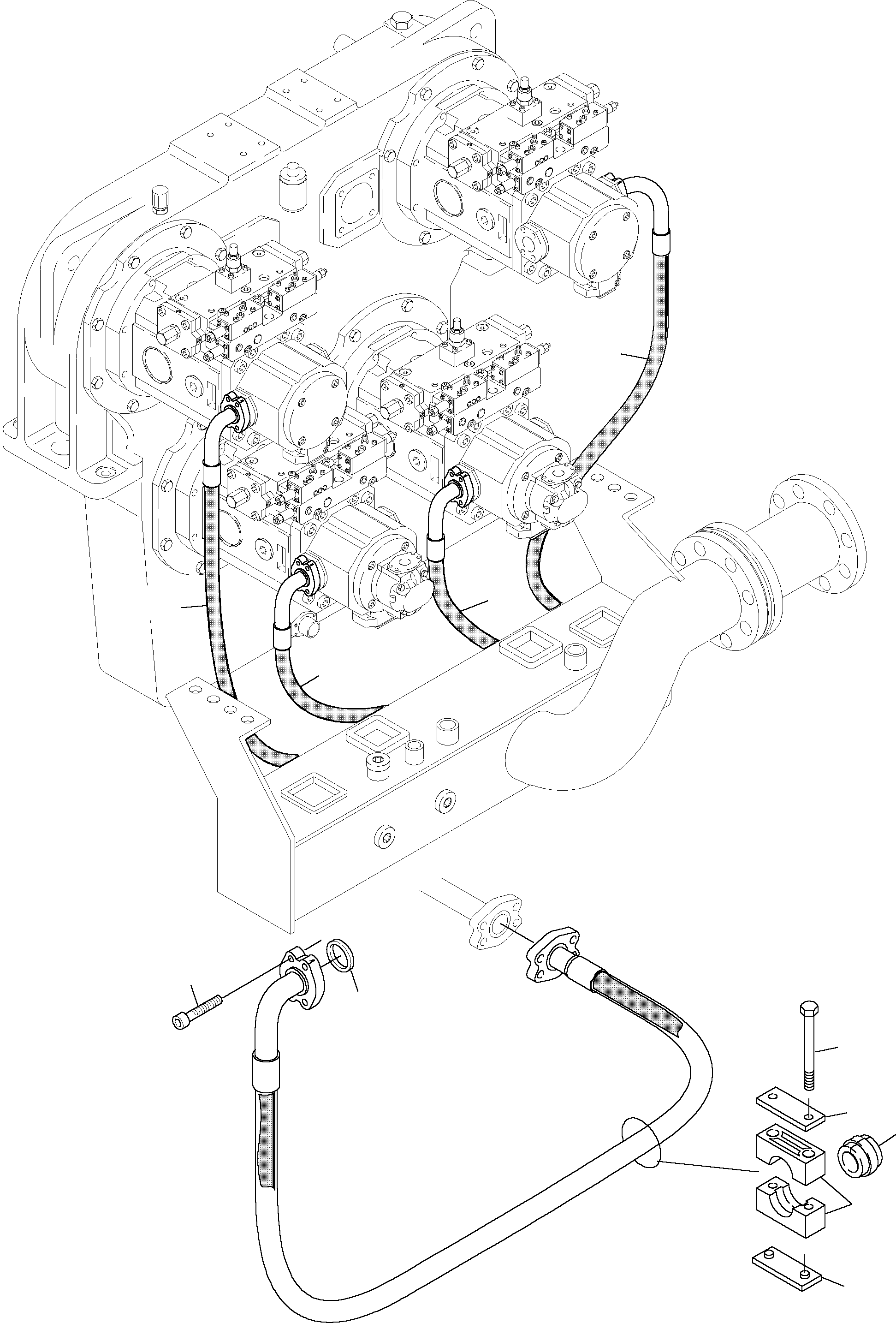 Excavators Mining Komatsu / PC4000-6 S/N 08153(g08153) / Pressure Lines - Main Pumps - H.P.-Filter(355-1832 : 355-1832)