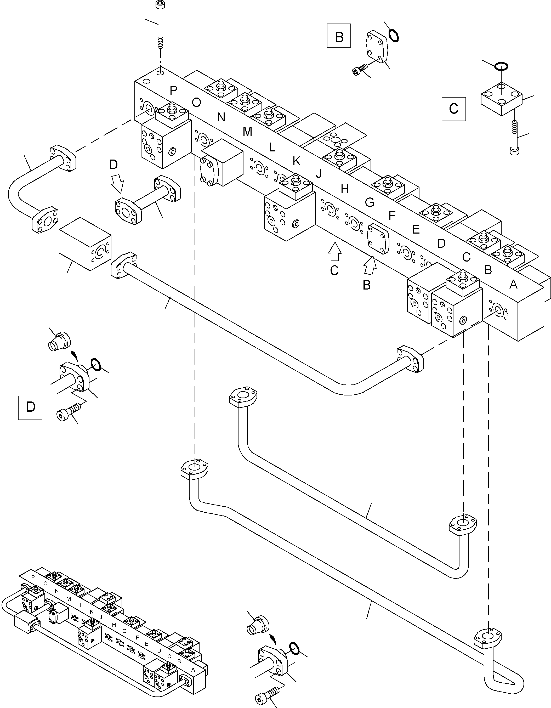Excavators Mining Komatsu / PC4000-6 S/N 08153(g08153) / Mainfold (BE)(355-1861 : 355-1861)