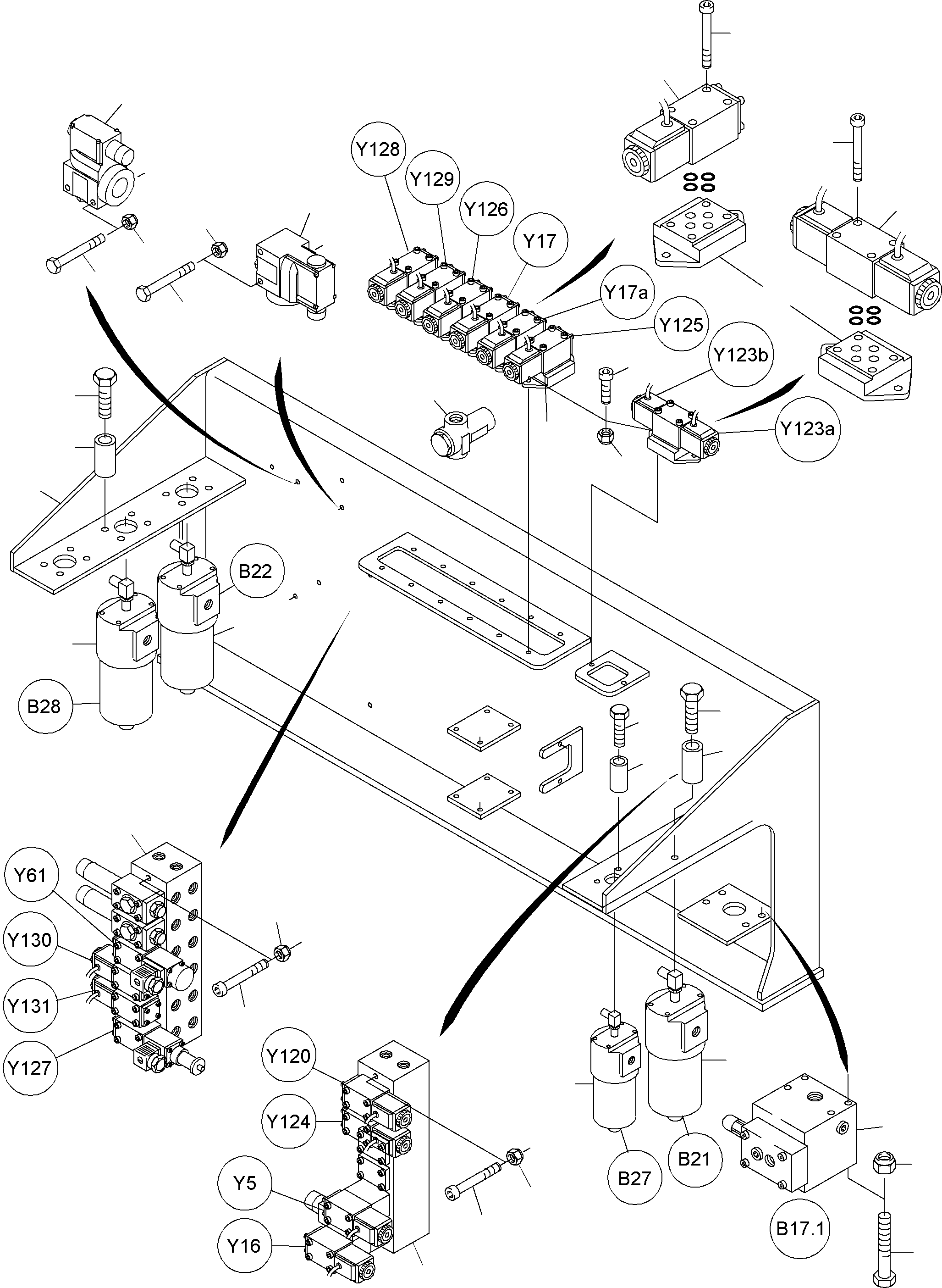 Excavators Mining Komatsu / PC4000-6 S/N 08153(g08153) / Control- and Filter Plate(355-1840a : 355-1840a)
