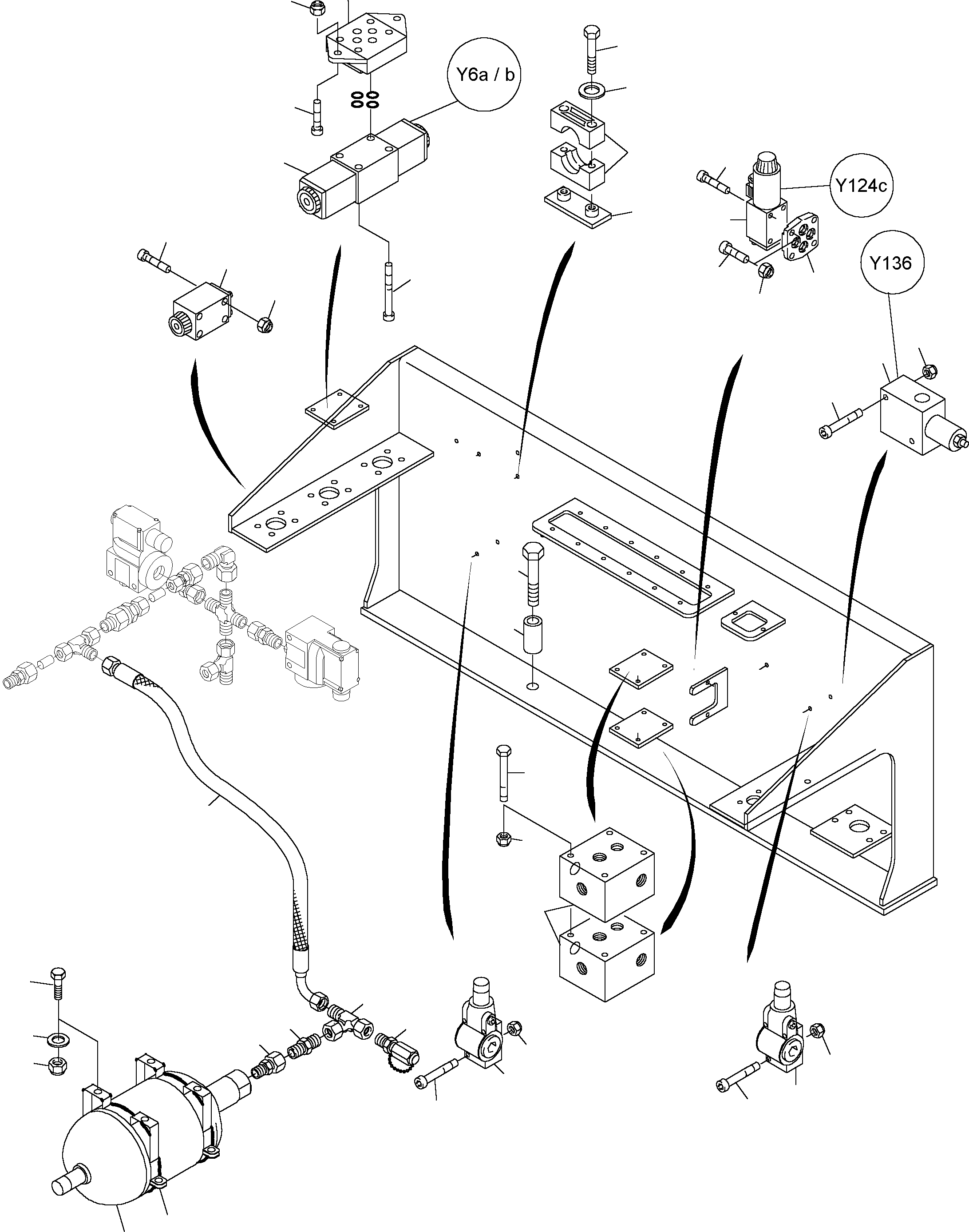 Excavators Mining Komatsu / PC4000-6 S/N 08153(g08153) / Control- and Filter Plate(355-1840a : 355-1840a)