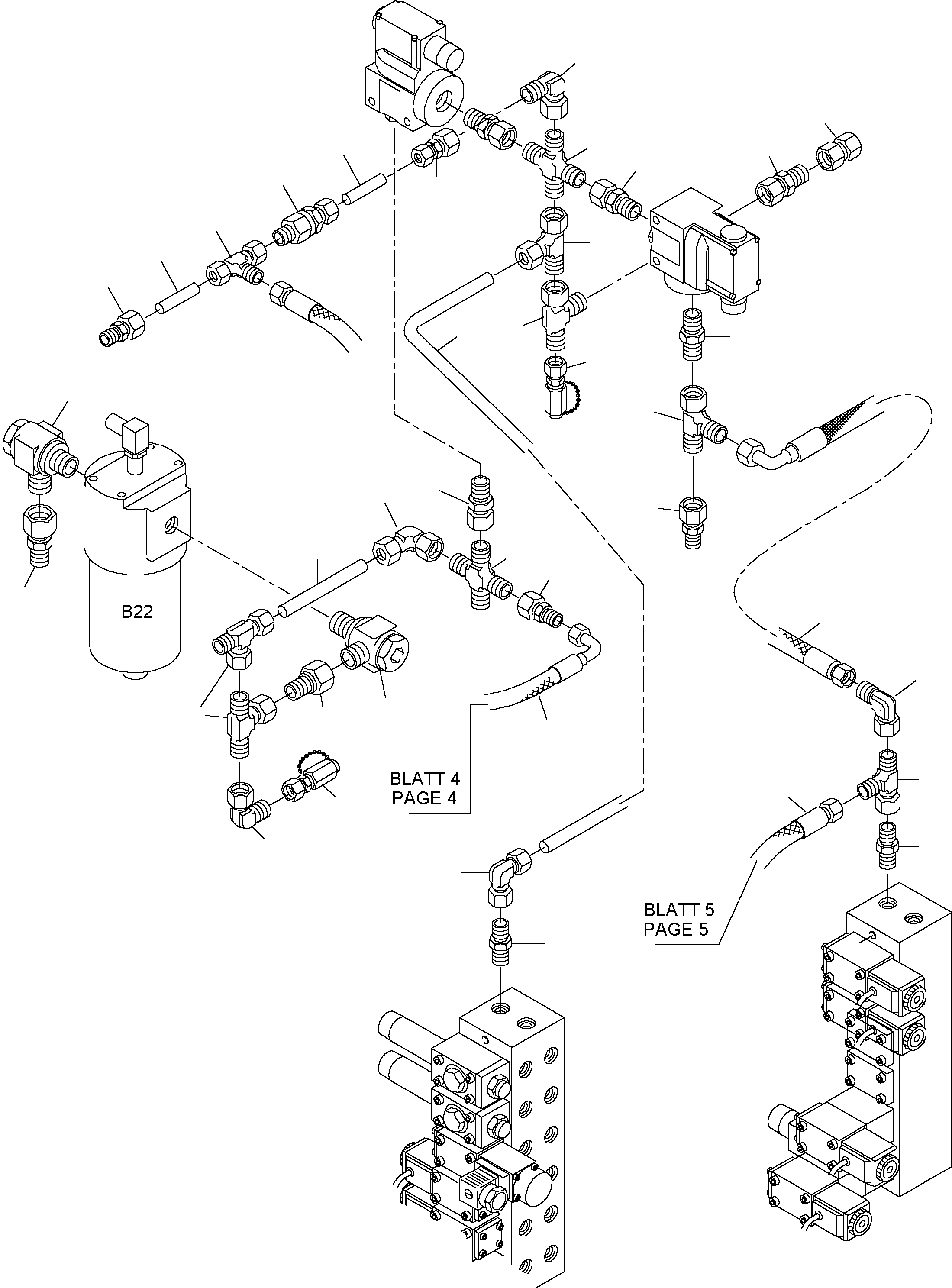 Excavators Mining Komatsu / PC4000-6 S/N 08153(g08153) / Control- and Filter Plate Piping(355-1842a : 355-1842a)