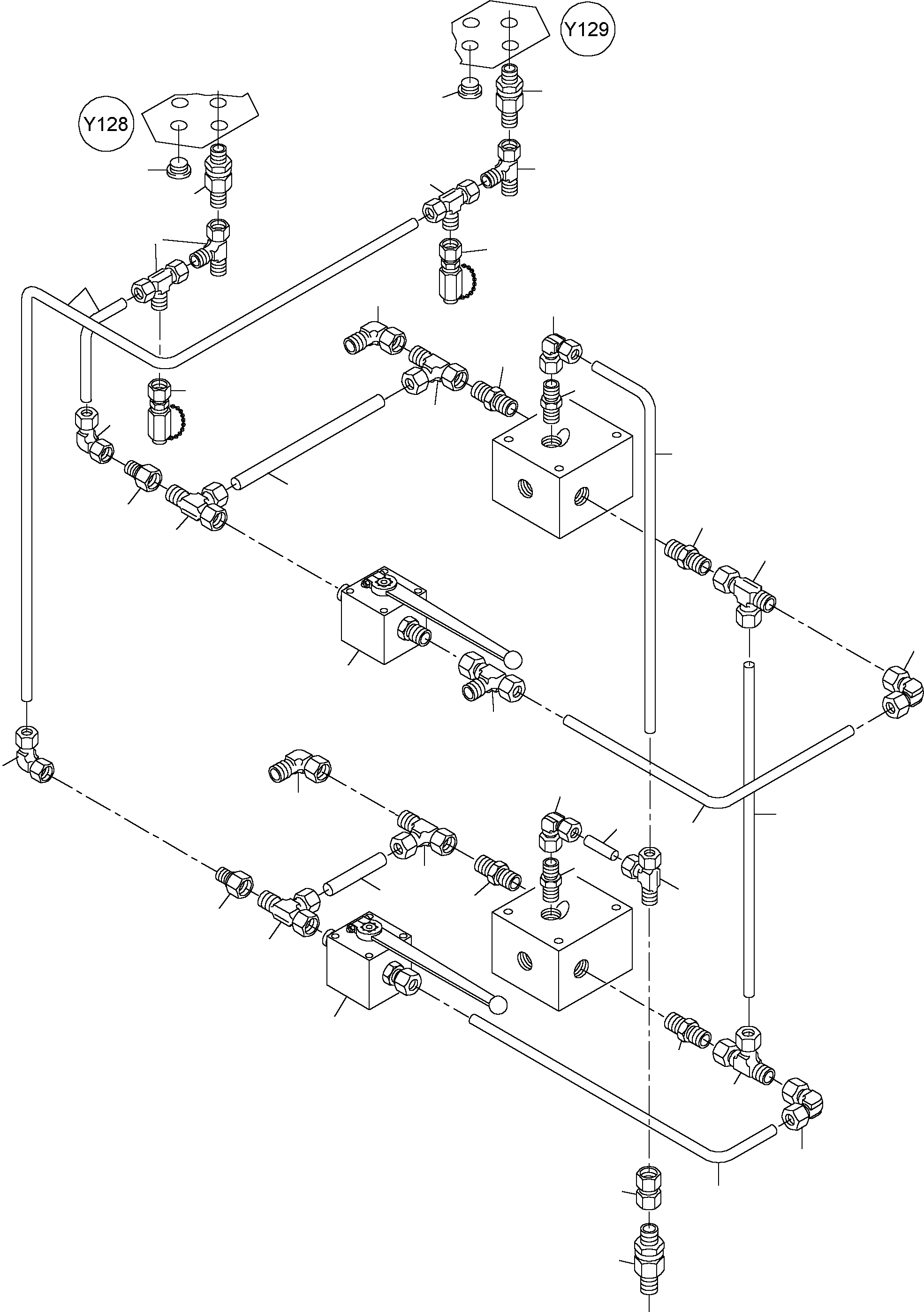 Excavators Mining Komatsu / PC4000-6 S/N 08153(g08153) / Control- and Filter Plate Piping(355-1842a : 355-1842a)