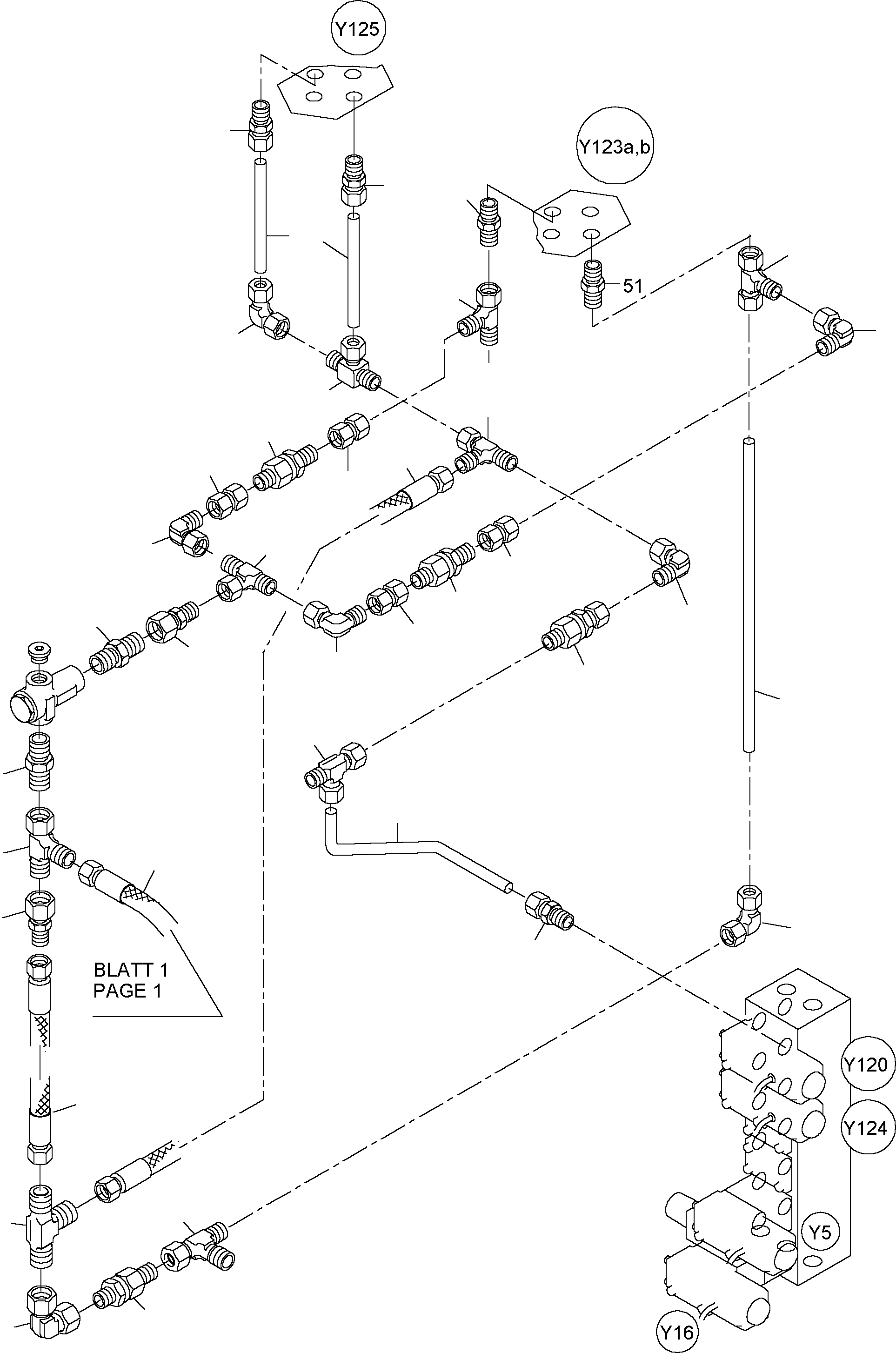 Excavators Mining Komatsu / PC4000-6 S/N 08153(g08153) / Control- and Filter Plate Piping(355-1842a : 355-1842a)