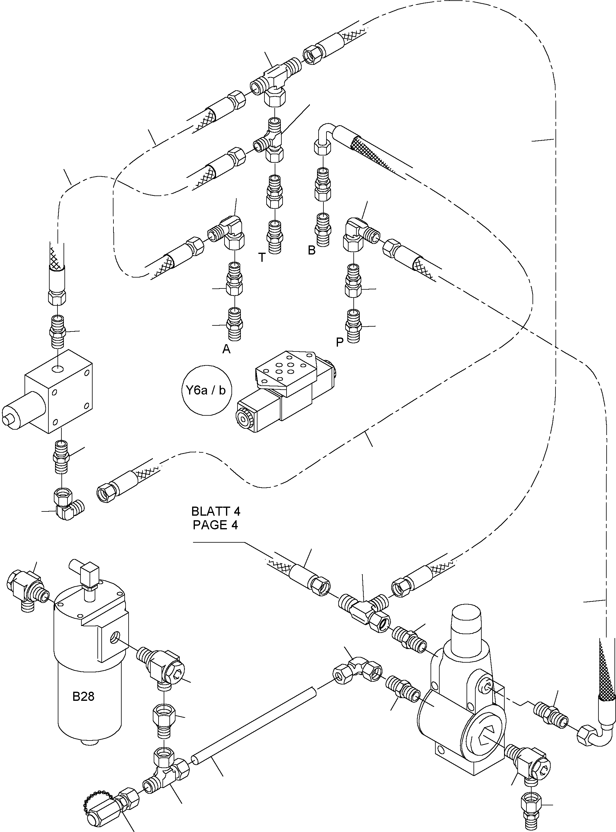 Excavators Mining Komatsu / PC4000-6 S/N 08153(g08153) / Control- and Filter Plate Piping(355-1842a : 355-1842a)