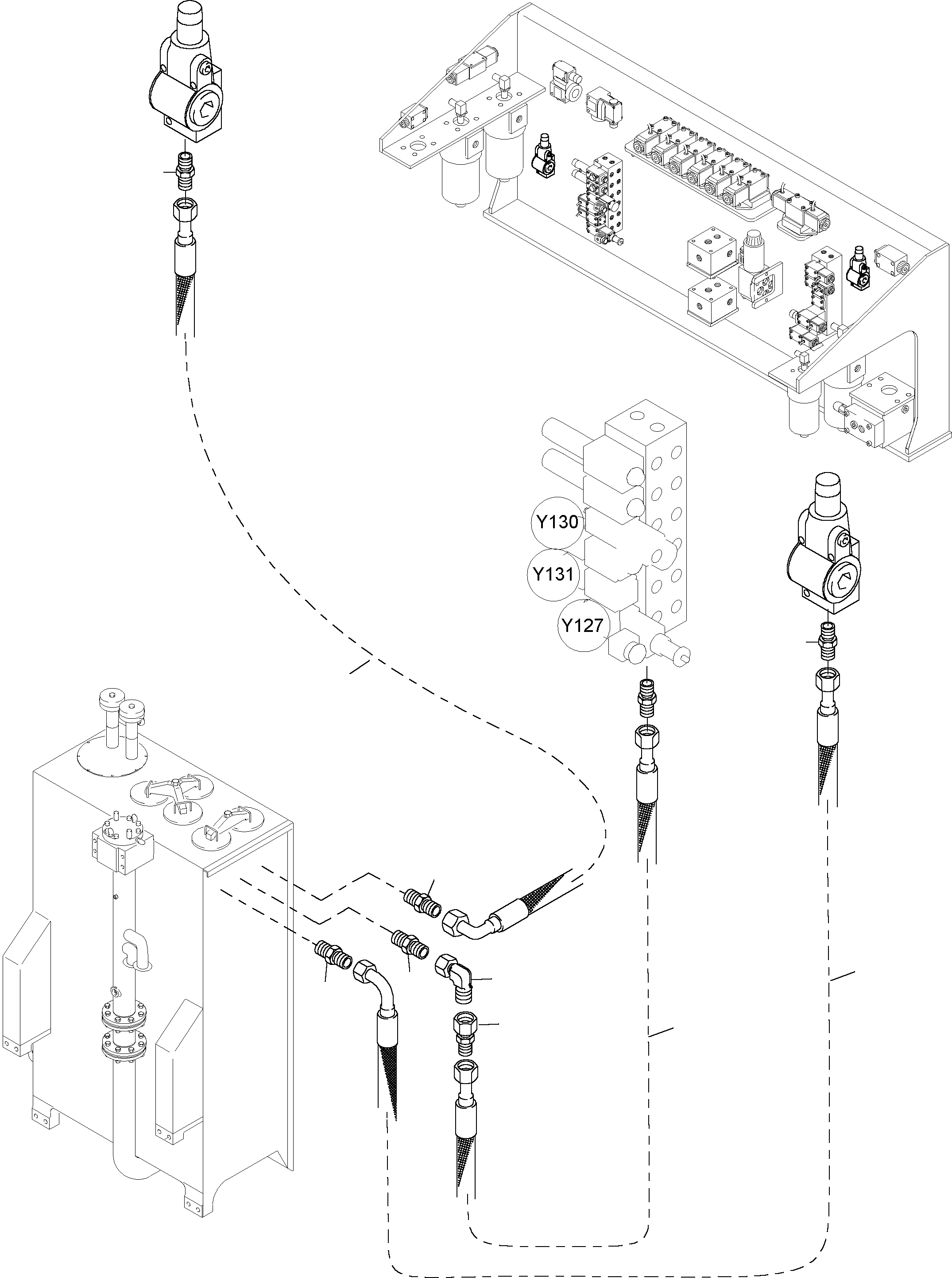 Excavators Mining Komatsu / PC4000-6 S/N 08153(g08153) / Tank Lines Control- and Filter Plate(355-1844a : 355-1844a)