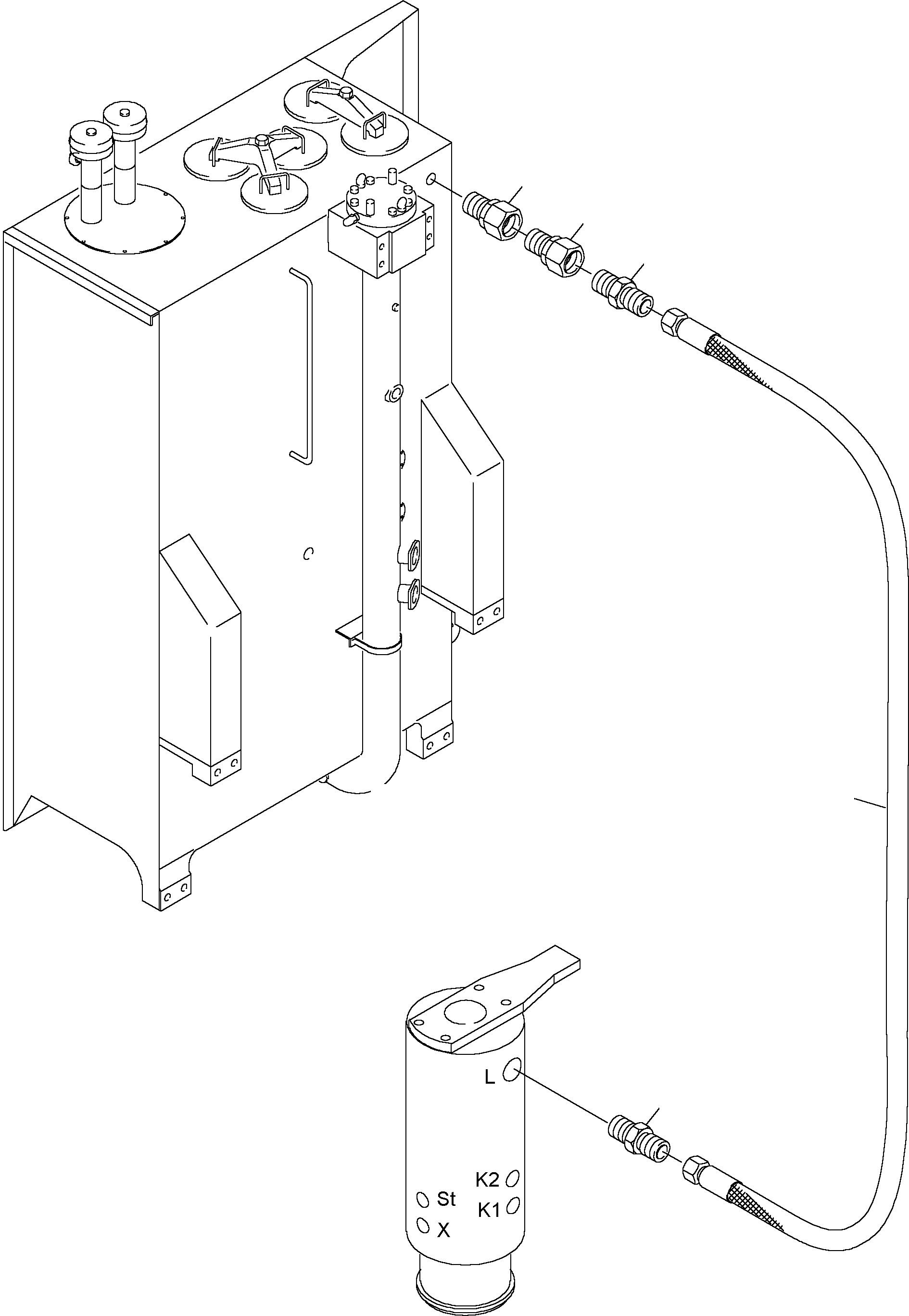 Excavators Mining Komatsu / PC4000-6 S/N 08153(g08153) / Hydraulic Lines, Rotary Joint(355-1856a : 355-1856a)