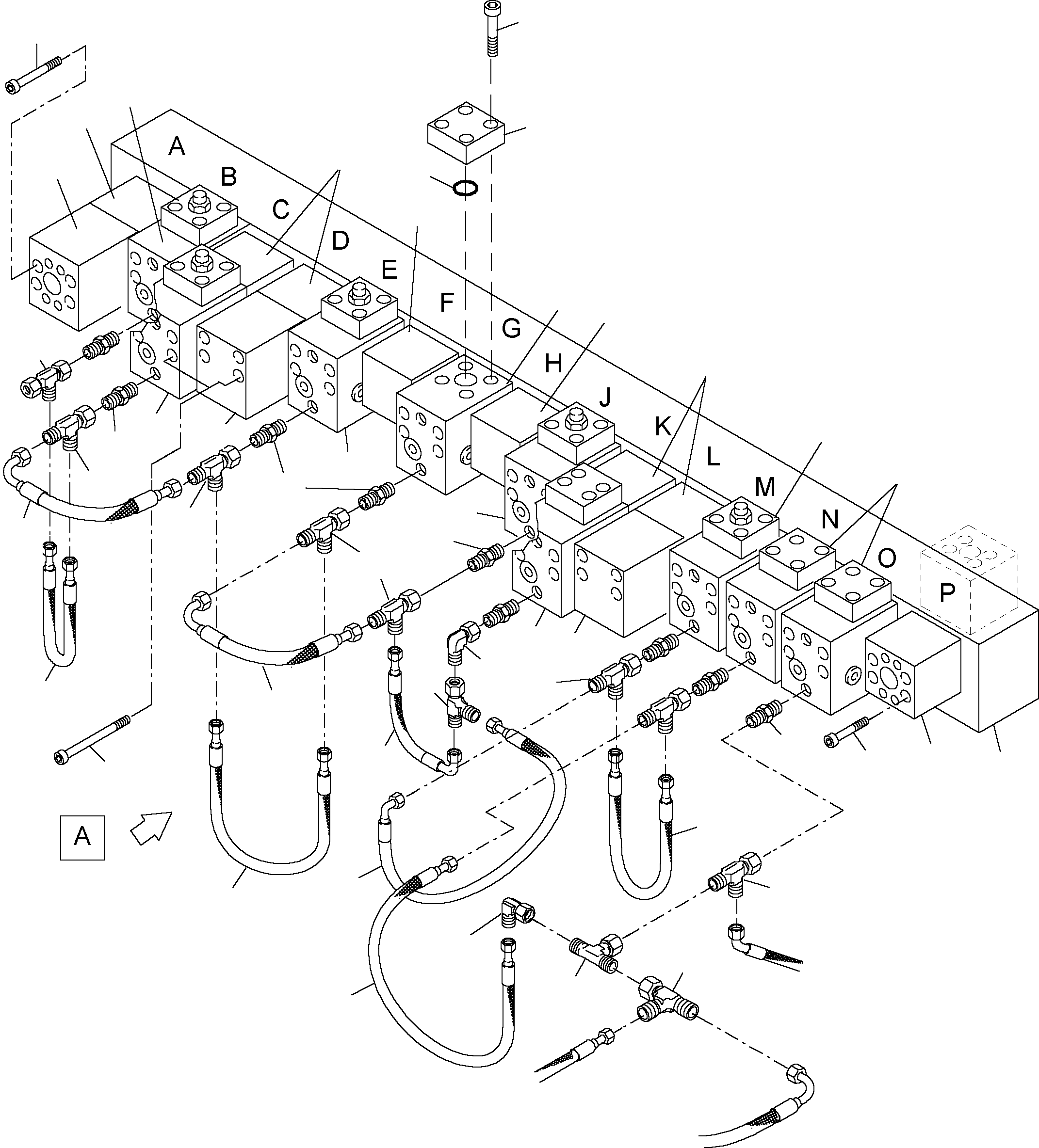 Excavators Mining Komatsu / PC4000-6 S/N 08154(g08154) / Mainfold (BBE)(355-1860a : 355-1860a)