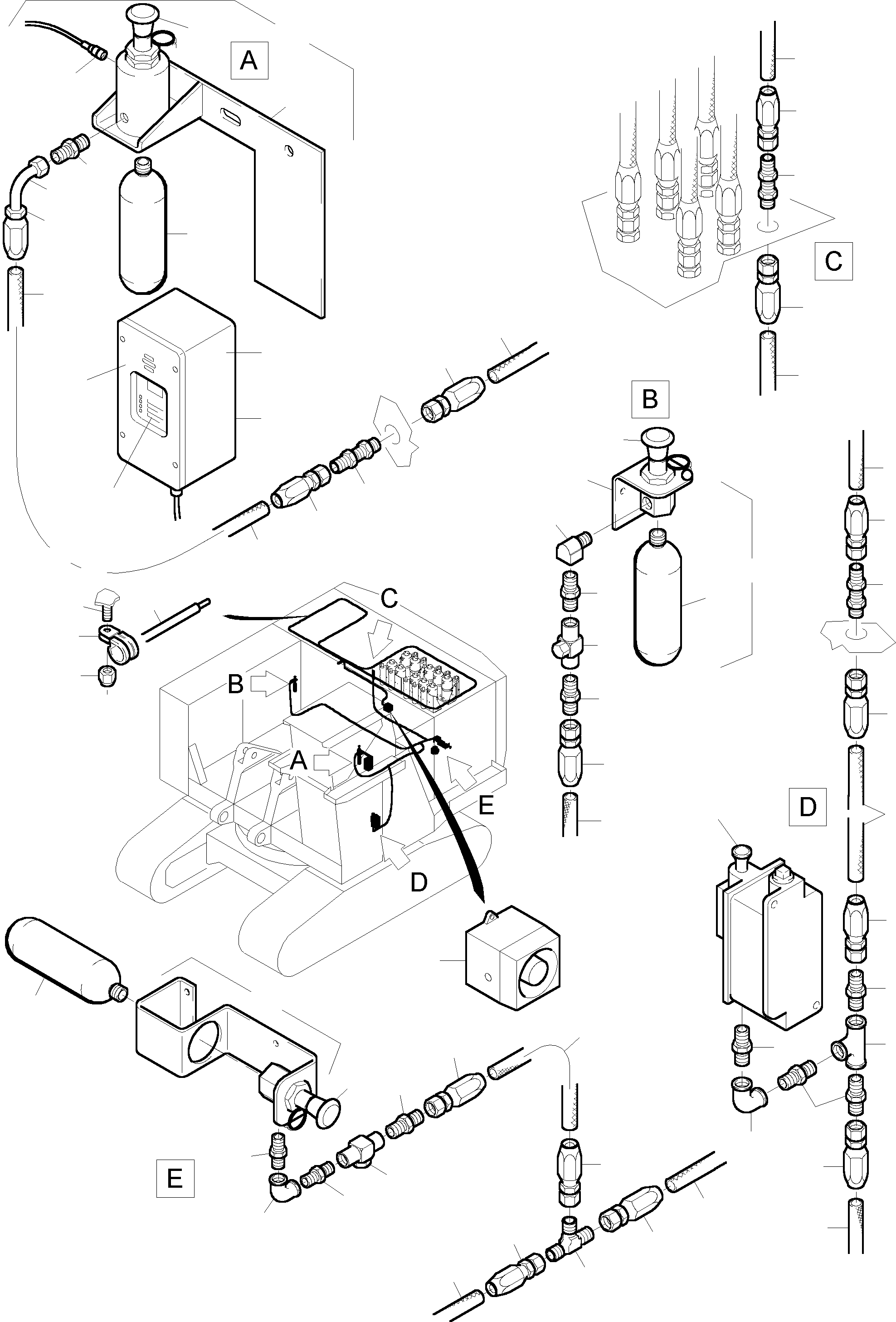 Excavators Mining Komatsu / PC4000-6 S/N 08154(g08154) / Actuating System, HandOperated(355-2400a1 : 355-2400a1)