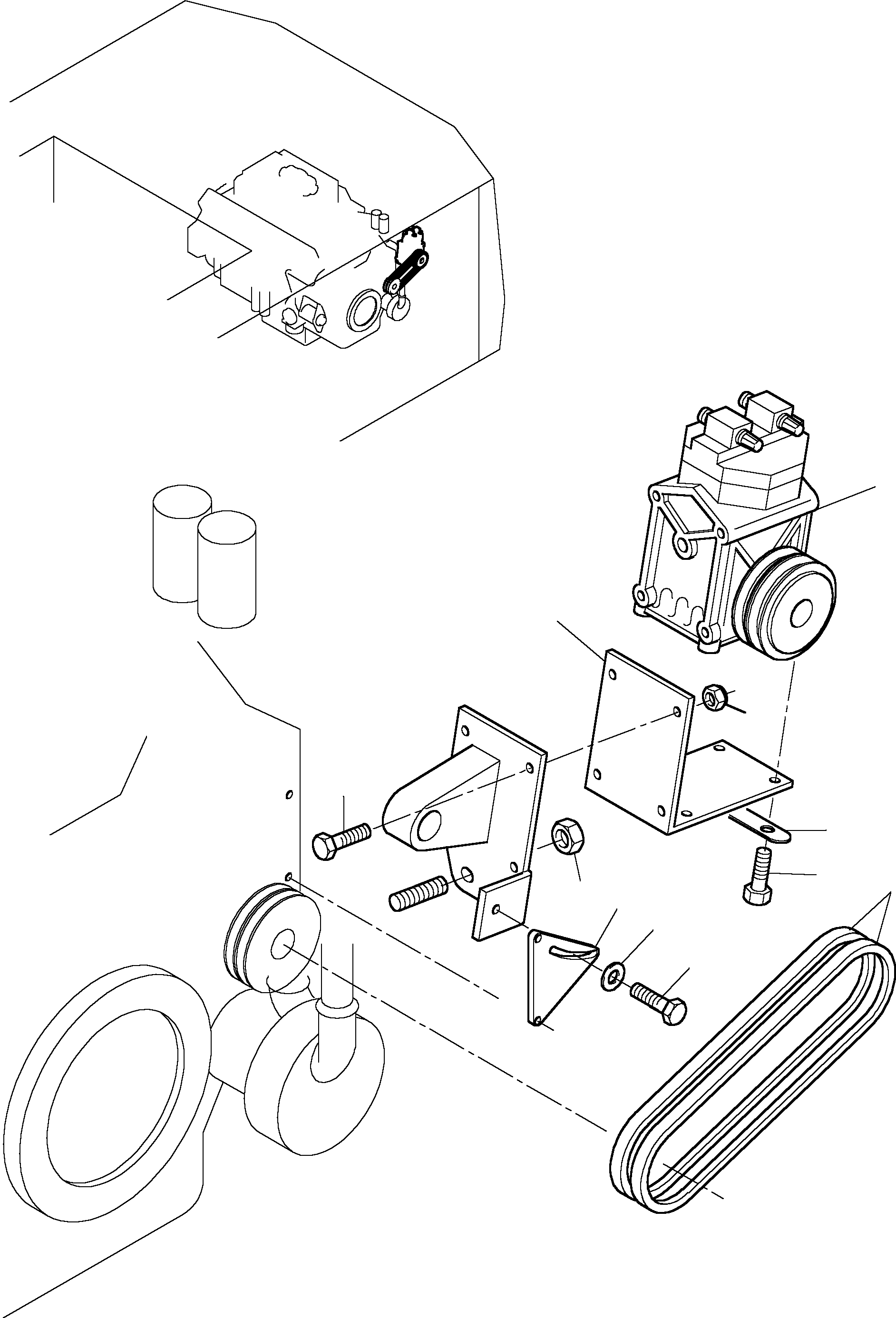 Excavators Mining Komatsu / PC4000-6 S/N 08154(g08154) / Air Condition. Compressor Drive(355-2045a : 355-2045a)