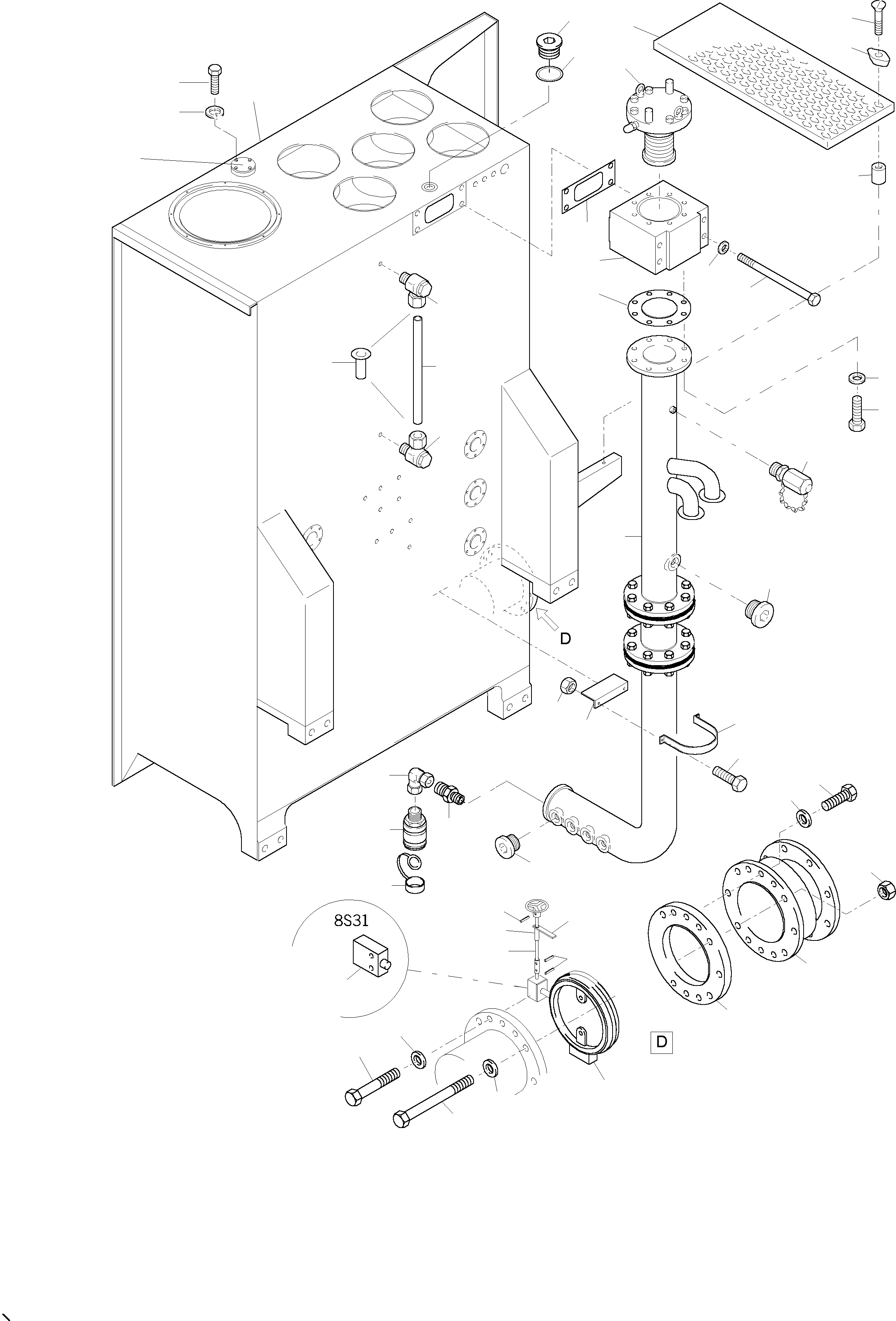 Excavators Mining Komatsu / PC4000-6 S/N 08154(g08154) / Main Oil Tank(355-1801b : 355-1801b)