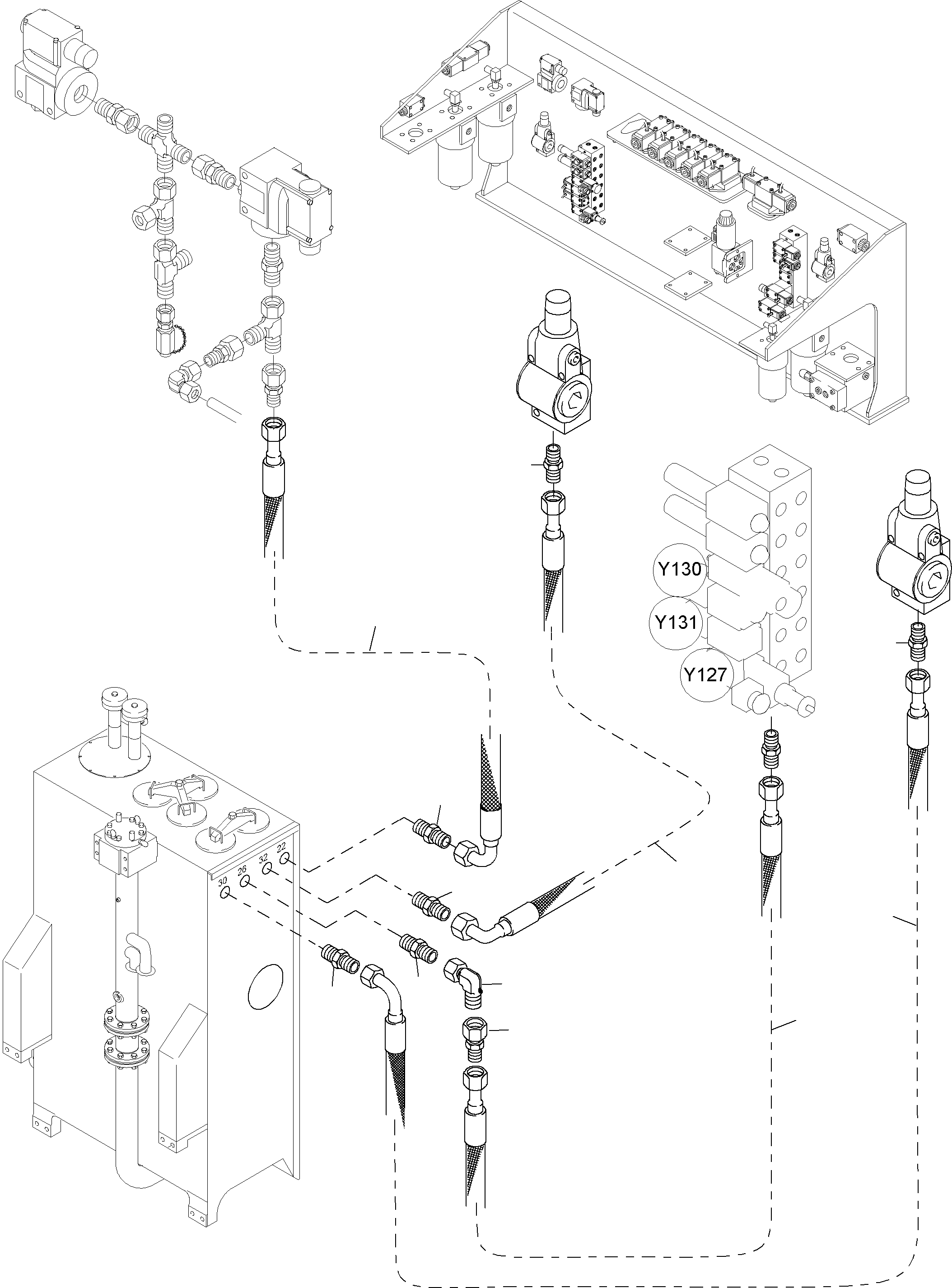 Excavators Mining Komatsu / PC4000-6 S/N 08154(g08154) / Tank Lines Control- and Filter Plate(355-1844b : 355-1844b)