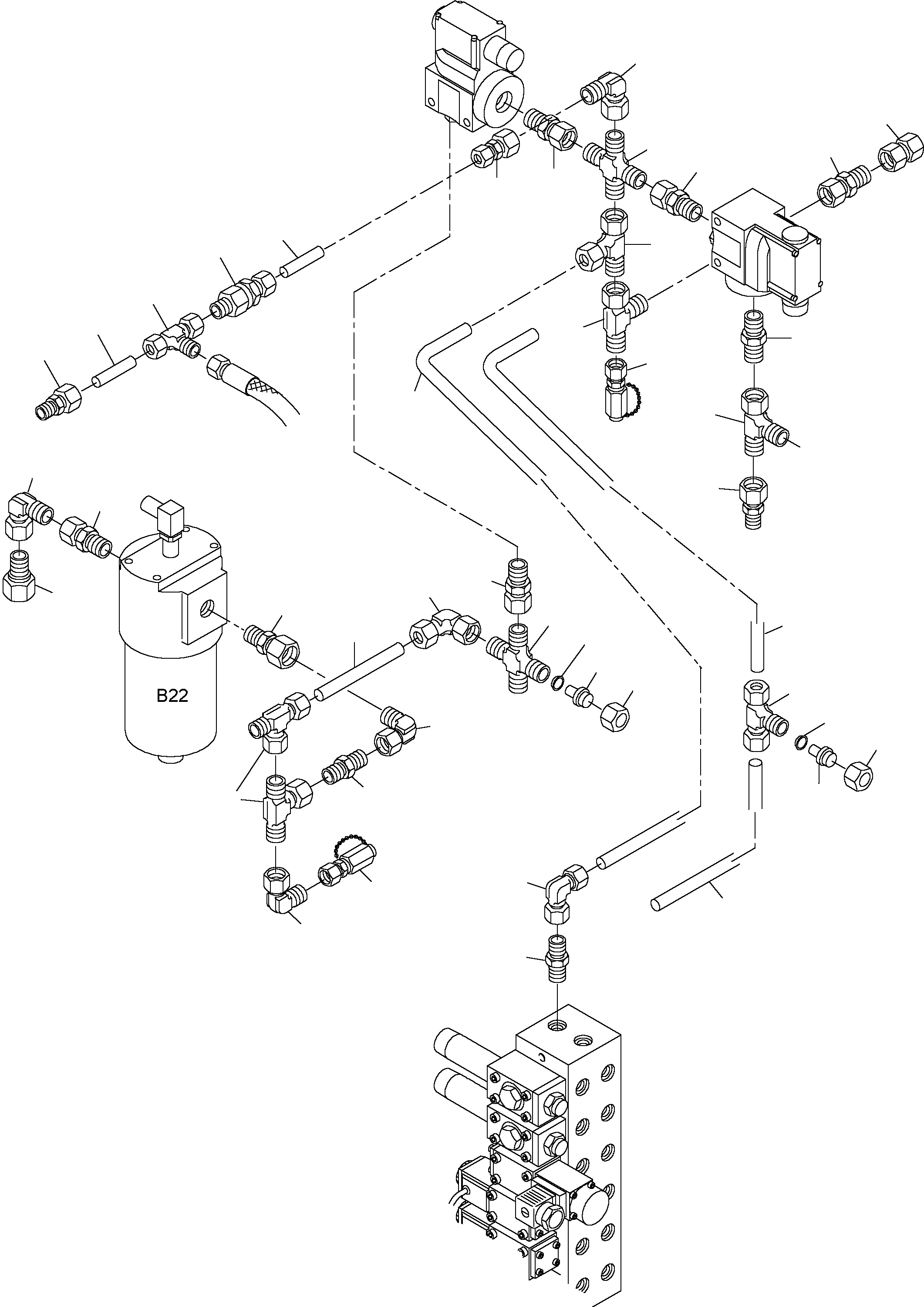 Excavators Mining Komatsu / PC4000-6 S/N 08154(g08154) / Control- and Filter Plate Piping(355-1842c : 355-1842c)