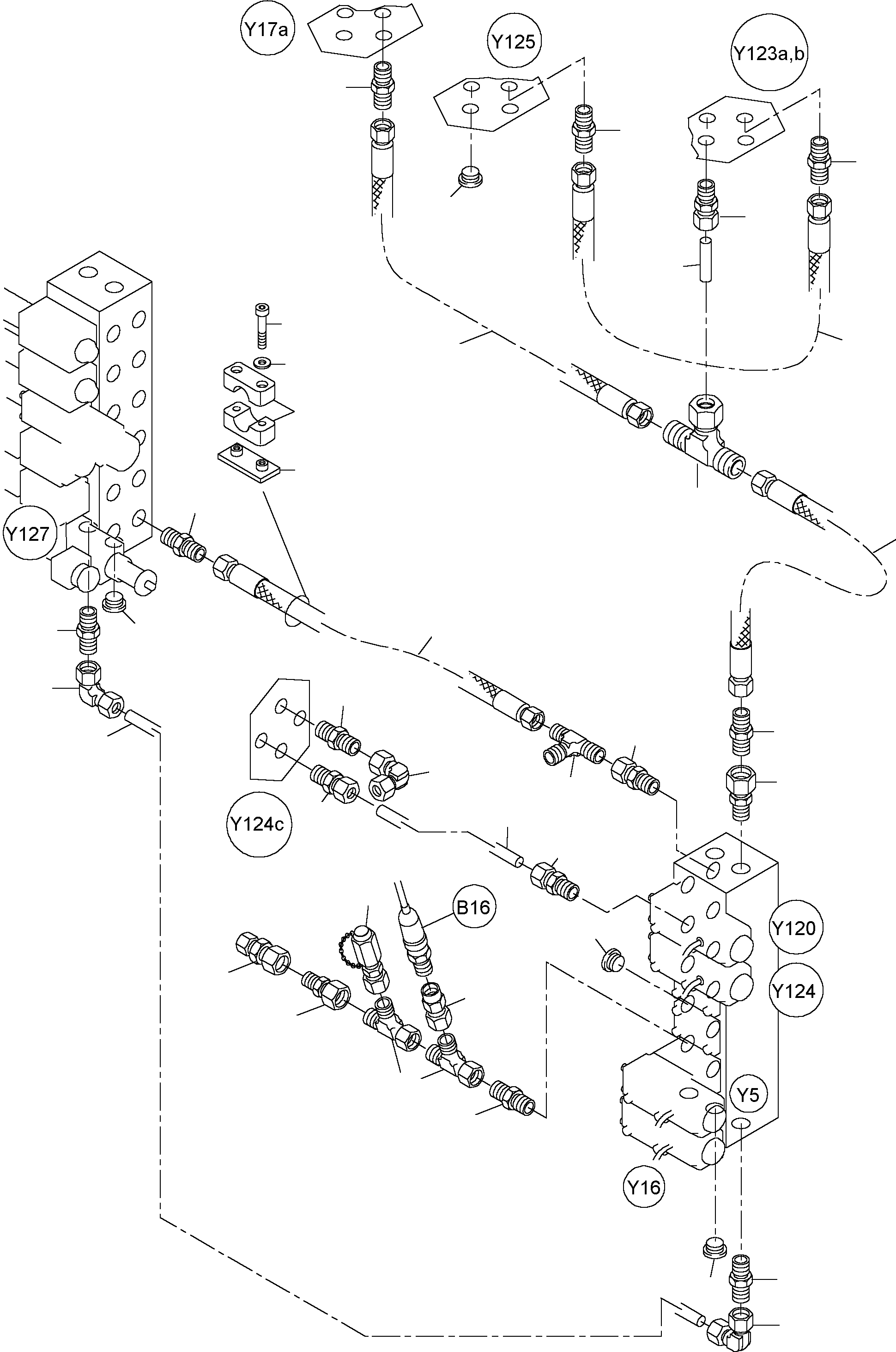 Excavators Mining Komatsu / PC4000-6 S/N 08154(g08154) / Control- and Filter Plate Piping(355-1842c : 355-1842c)