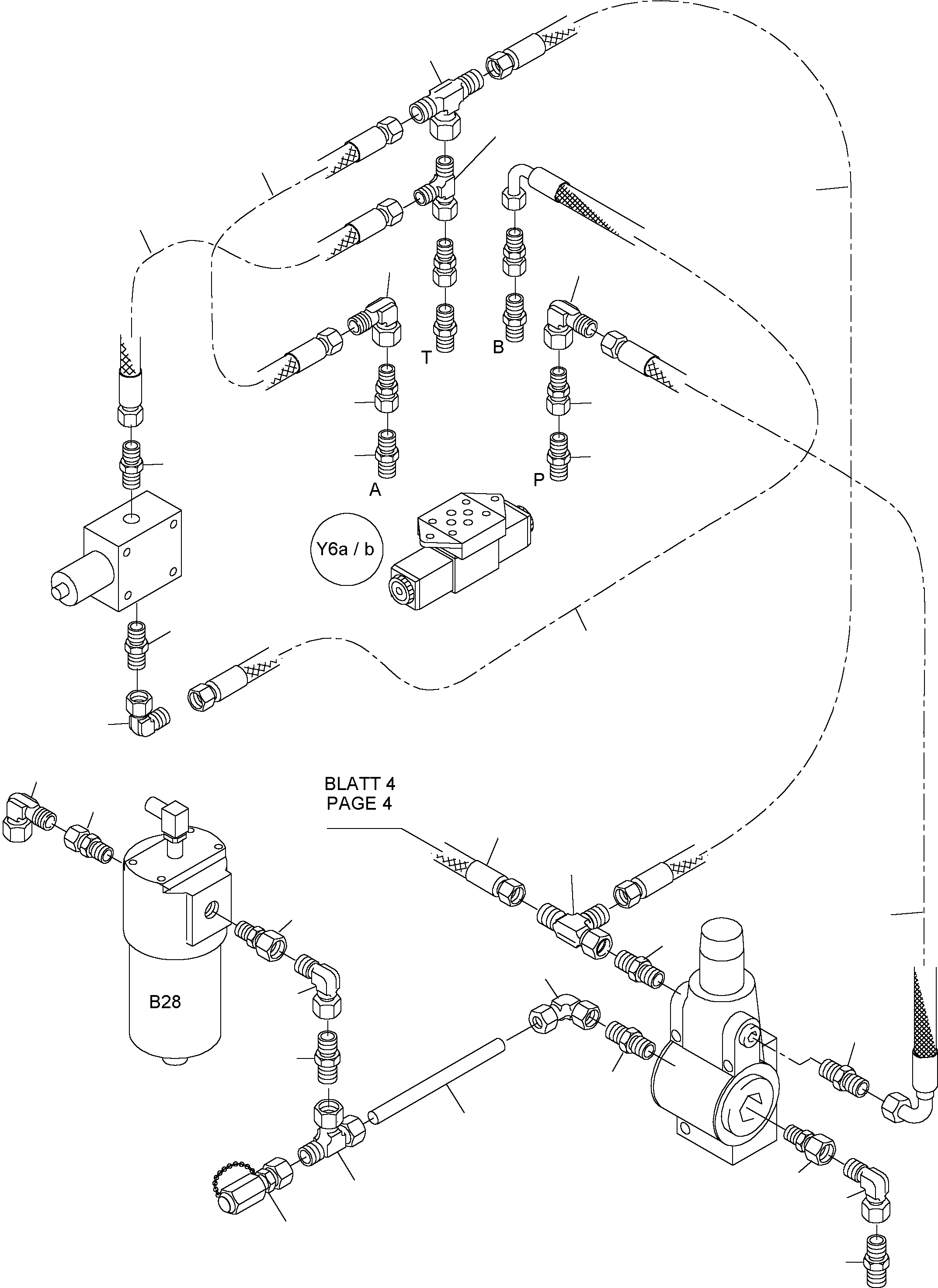 Excavators Mining Komatsu / PC4000-6 S/N 08154(g08154) / Control- and Filter Plate Piping(355-1842c : 355-1842c)