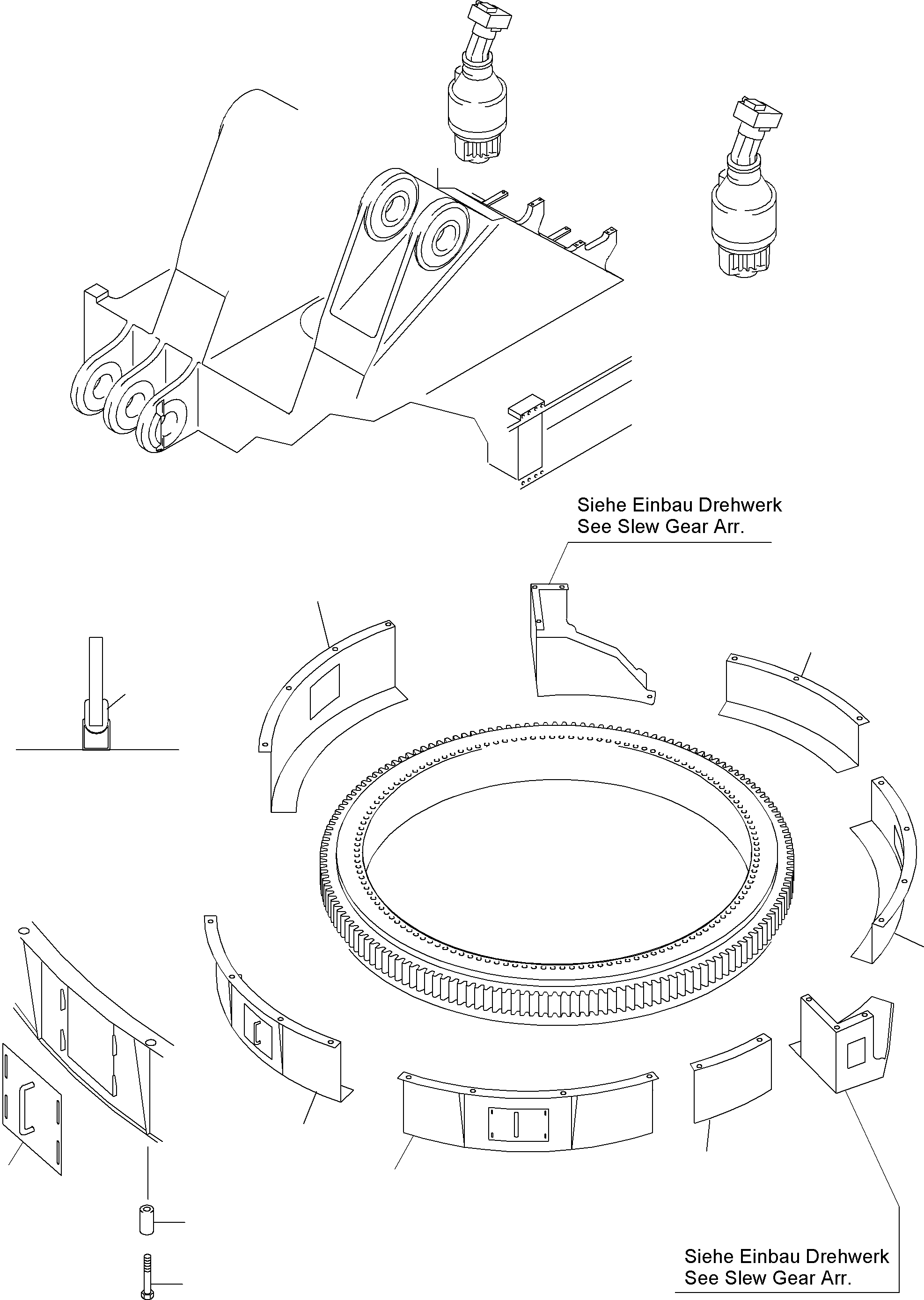Excavators Mining Komatsu / PC4000-6 S/N 08161(g08161) / Slew Ring Protection(355-1120a : 355-1120a)