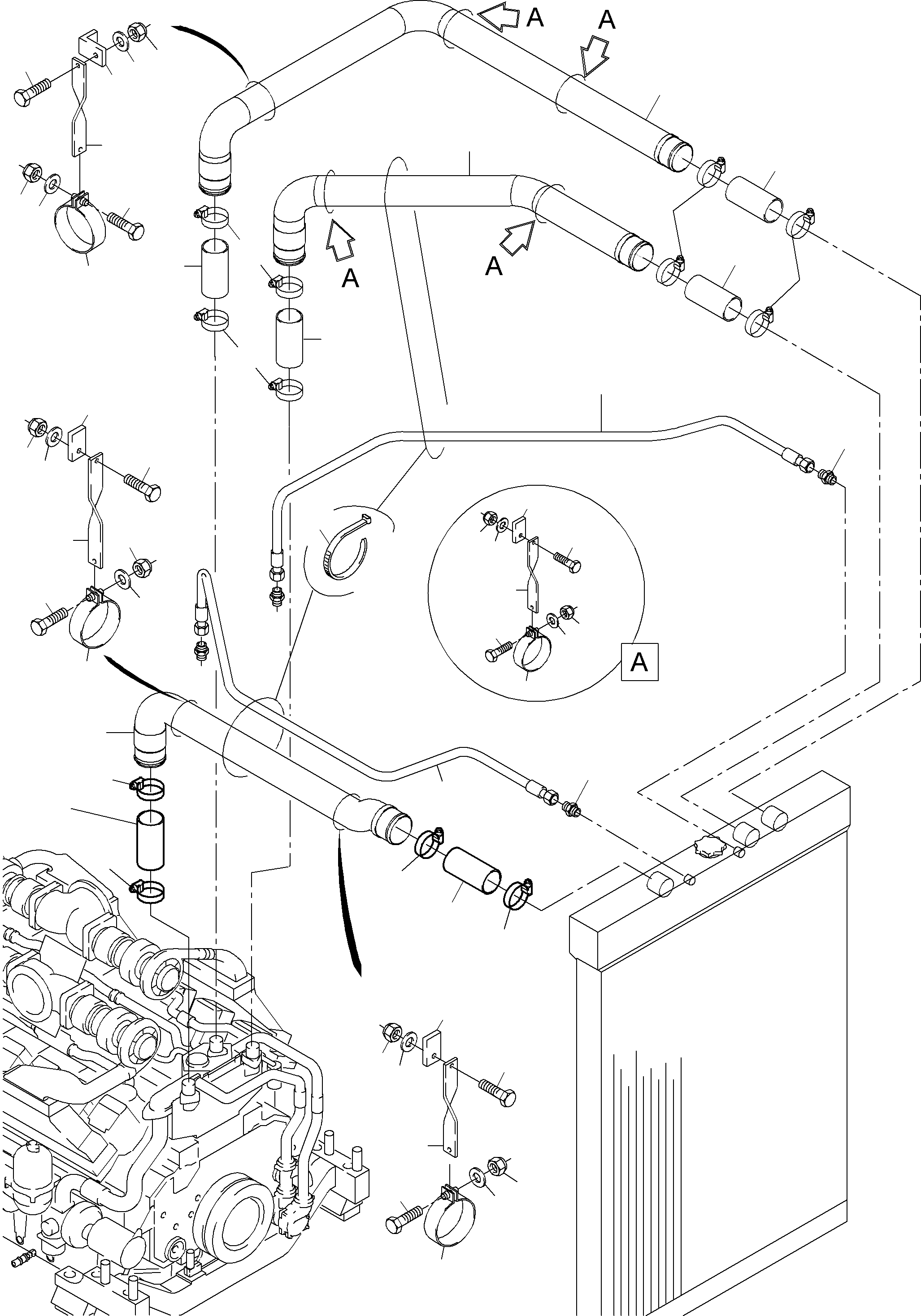 Excavators Mining Komatsu / PC4000-6 S/N 08161(g08161) / Coolant Water Lines(355-1240b : 355-1240b)