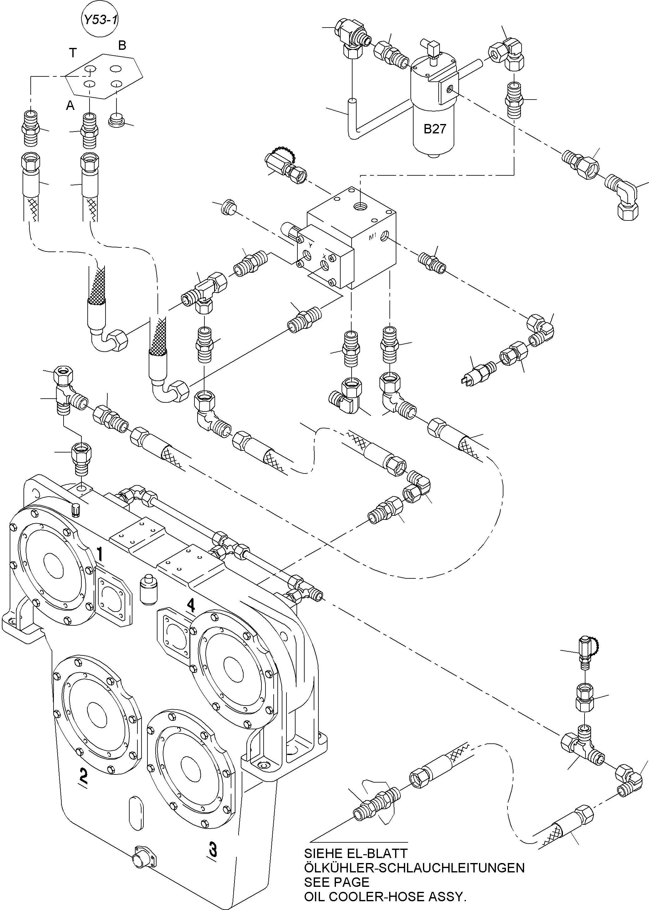 Excavators Mining Komatsu / PC4000-6 S/N 08161(g08161) / Control- and Filter Plate Piping(355-1842e : 355-1842e)