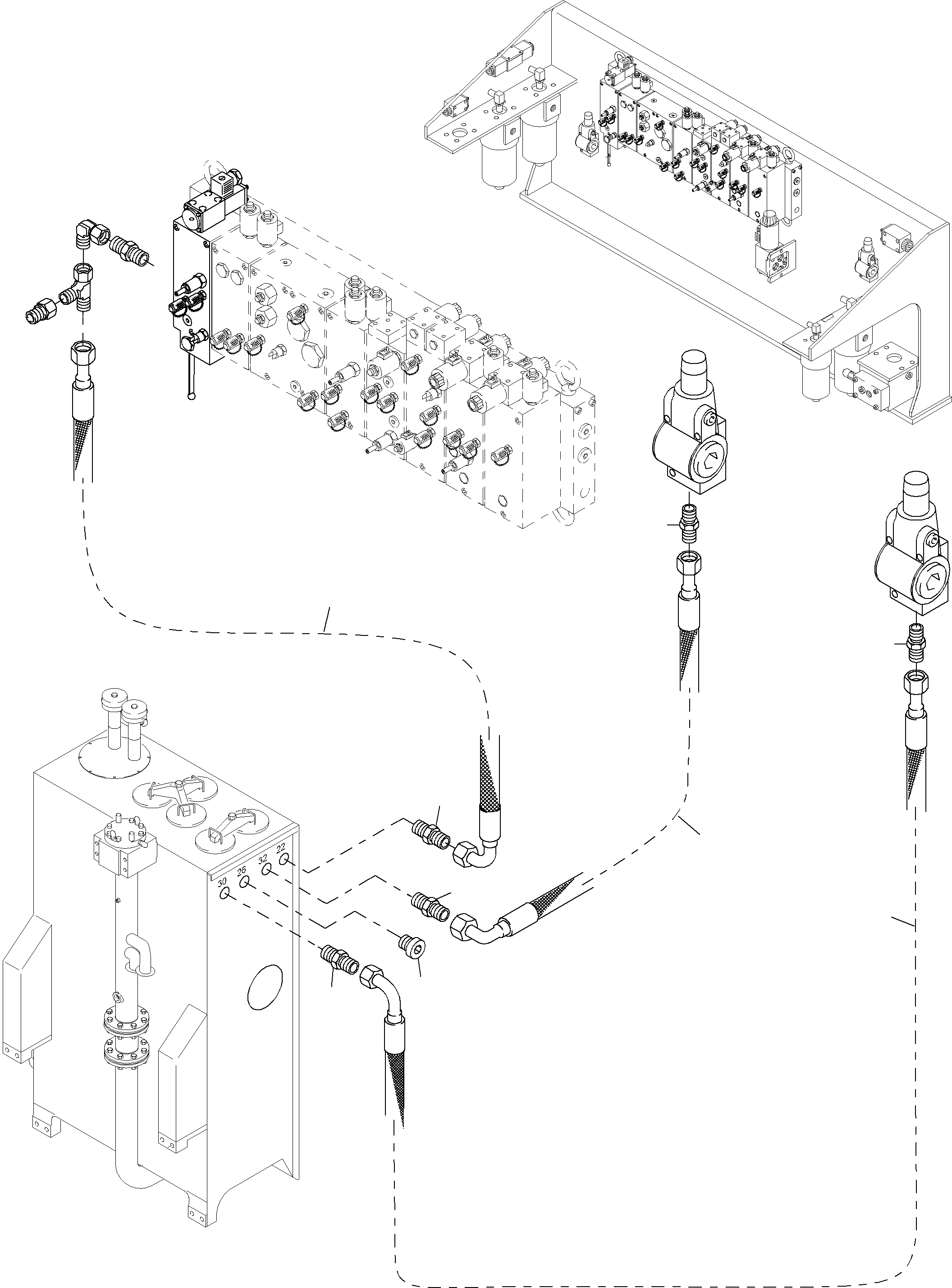 Excavators Mining Komatsu / PC4000-6 S/N 08161(g08161) / Tank Lines Control- and Filter Plate(355-1844c : 355-1844c)