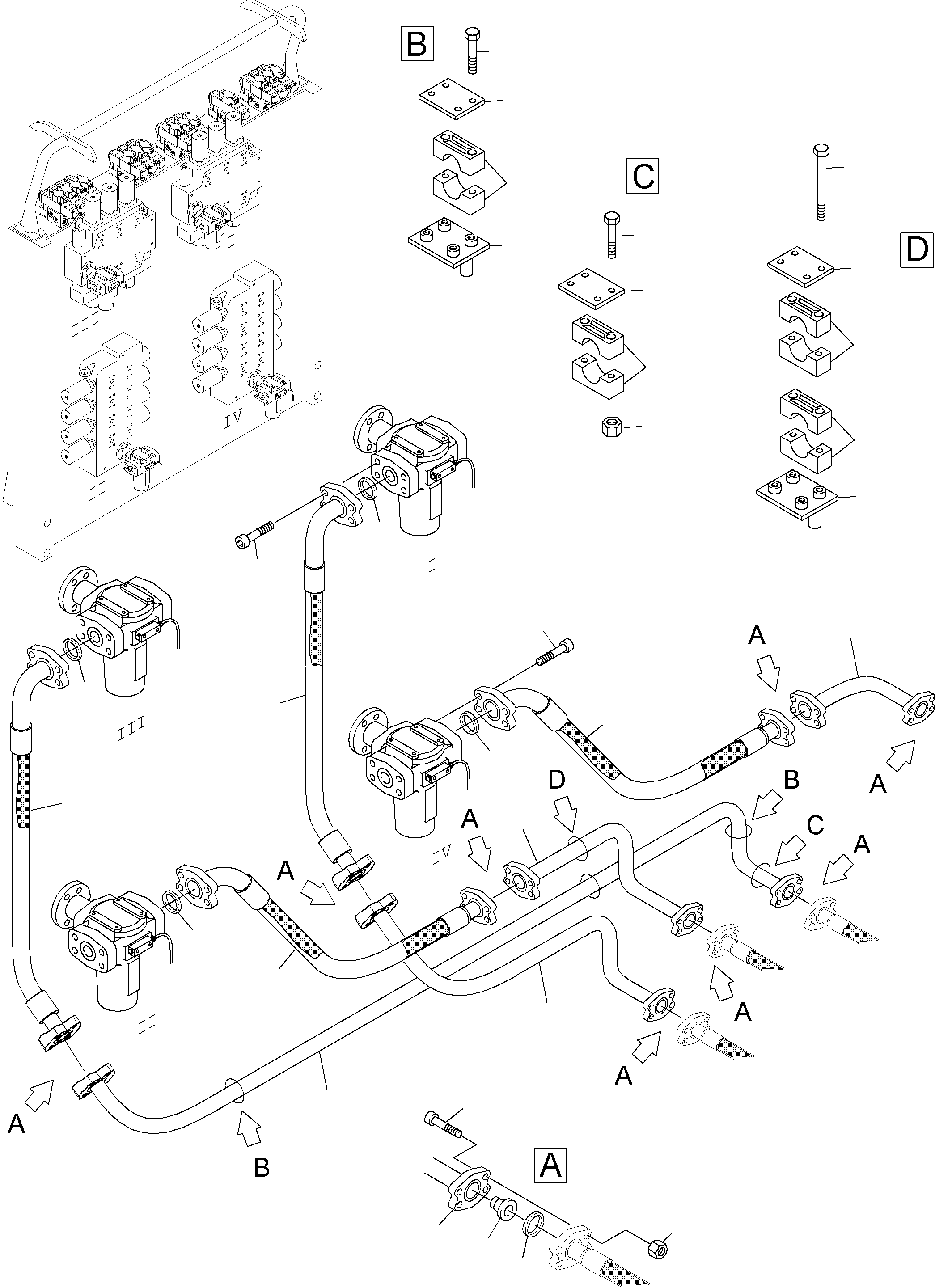 Excavators Mining Komatsu / PC4000-6 S/N 08161(g08161) / Pressure Lines - Main Pumps - H.P.-Filter(355-1832a : 355-1832a)