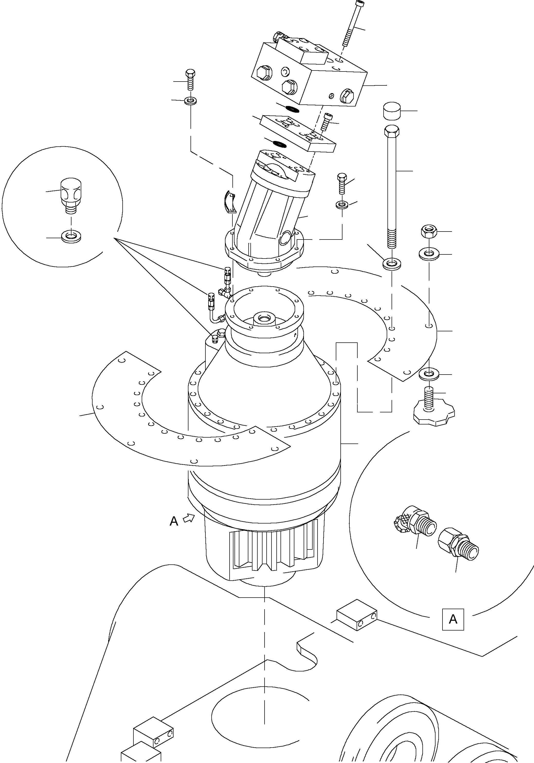 Excavators Mining Komatsu / PC4000-6 S/N 08161(g08161) / Slew Gear Arr.(355-1150a : 355-1150a)
