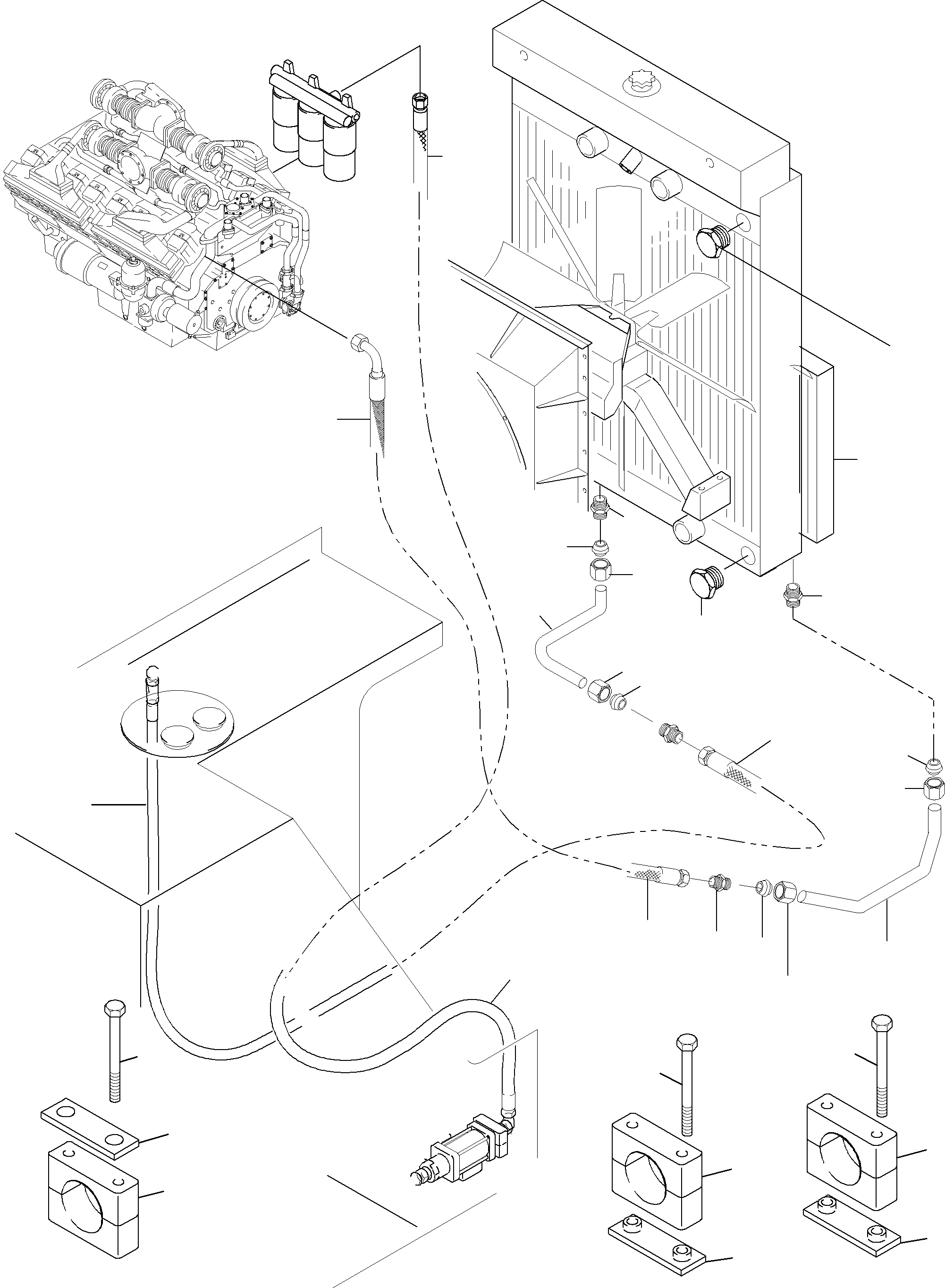 Excavators Mining Komatsu / PC4000-6 S/N 08161(g08161) / Fuel Lines with Fuel Coolant(355-1285d : 355-1285d)
