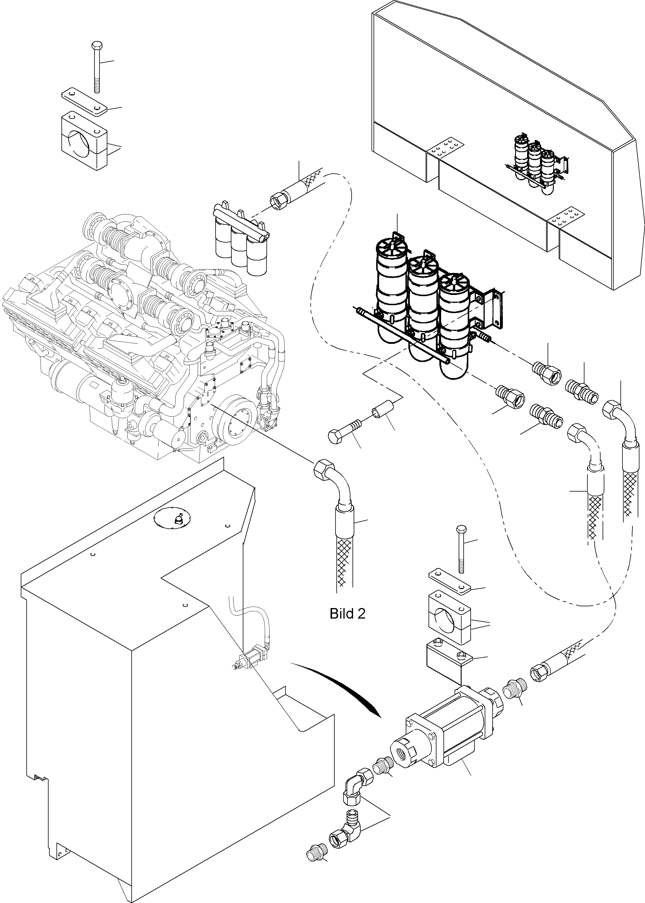 Excavators Mining Komatsu / PC4000-6 S/N 08161(g08161) / Fuel Lines with separator(355-1290c : 355-1290c)