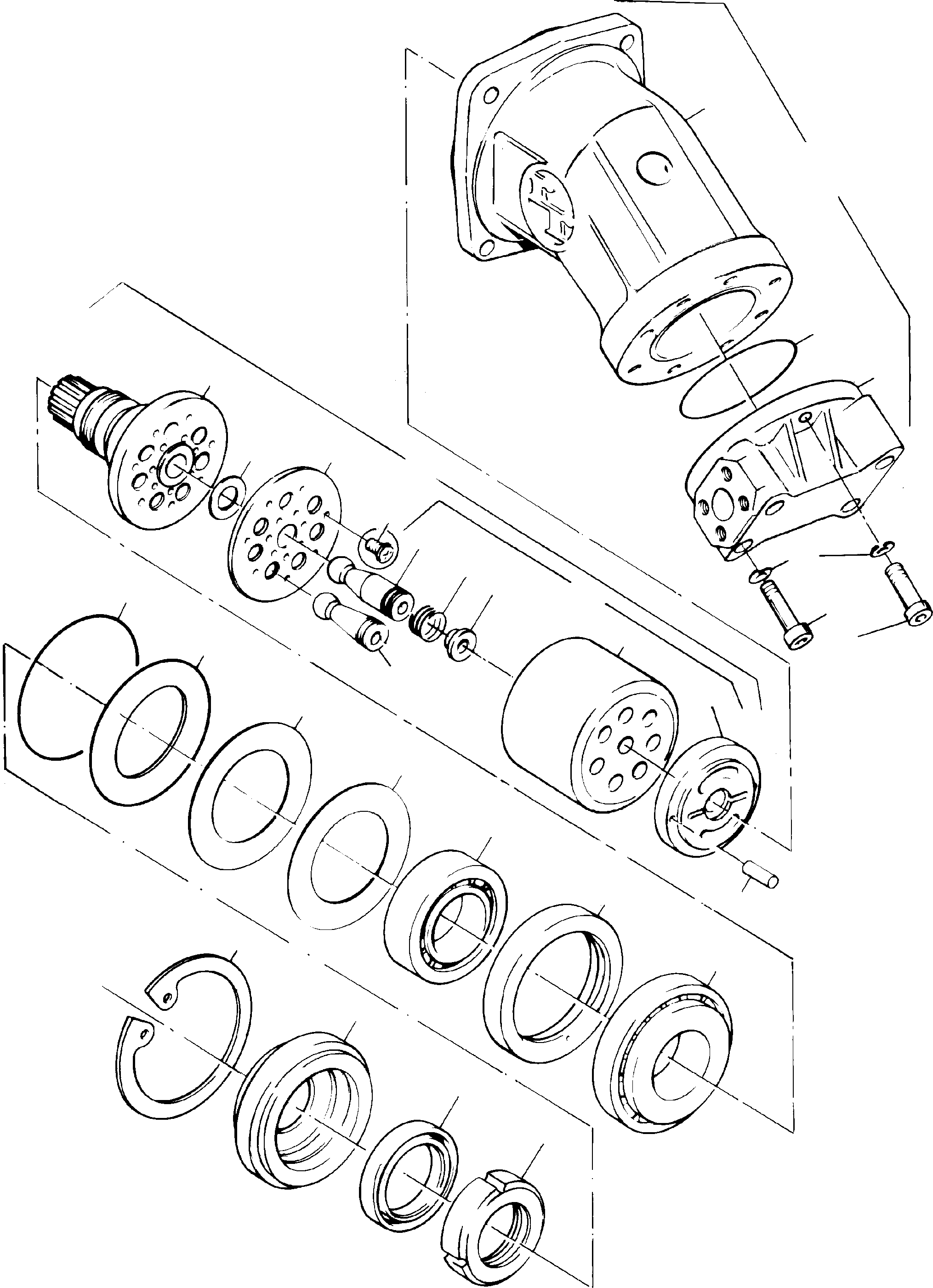 Komatsu parts book diagram for PC4000-6 S/N 08164: HYDRAULIC-MOTOR