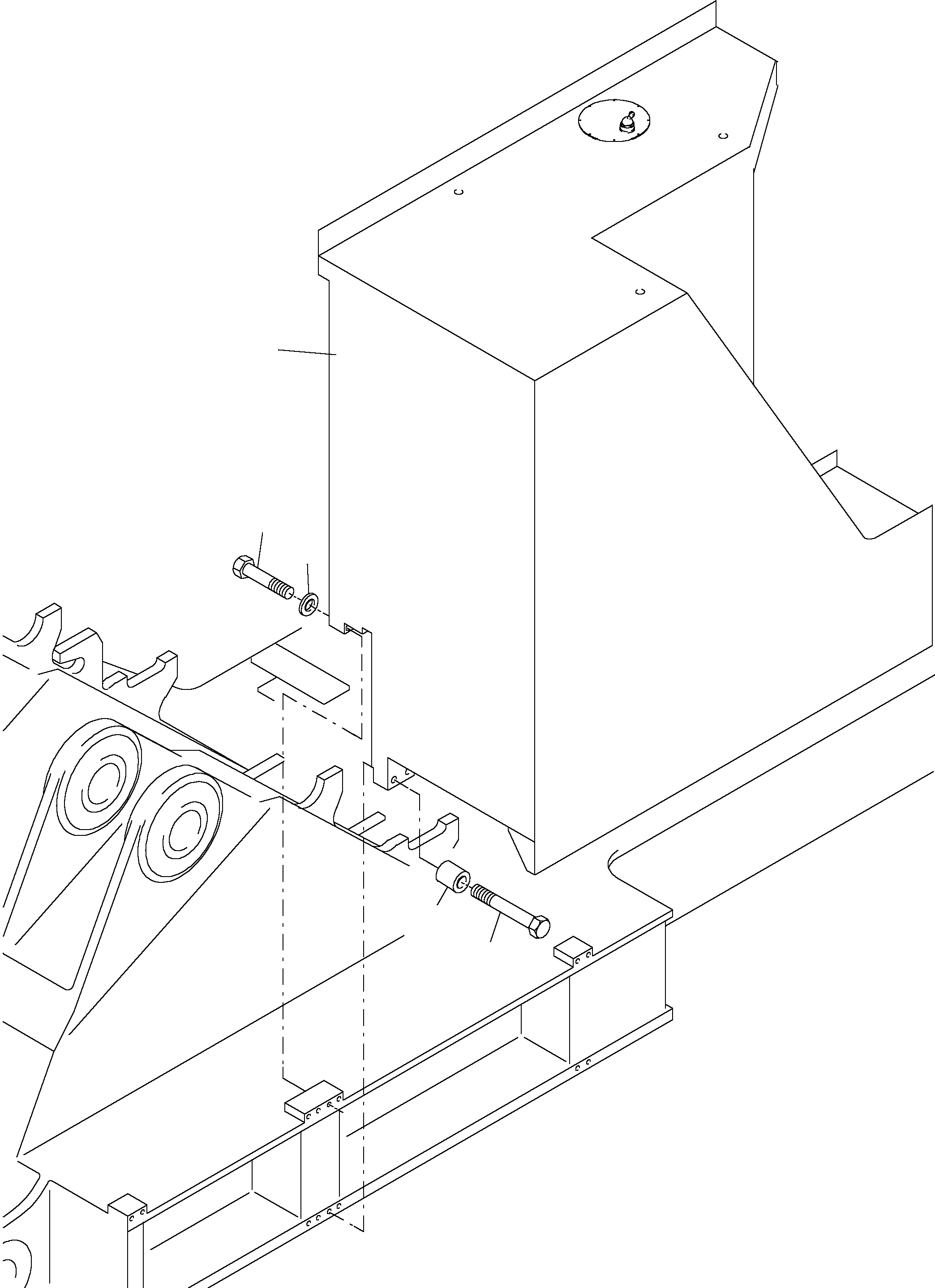 Komatsu parts book diagram for PC4000-6 S/N 08164: FUEL TANK