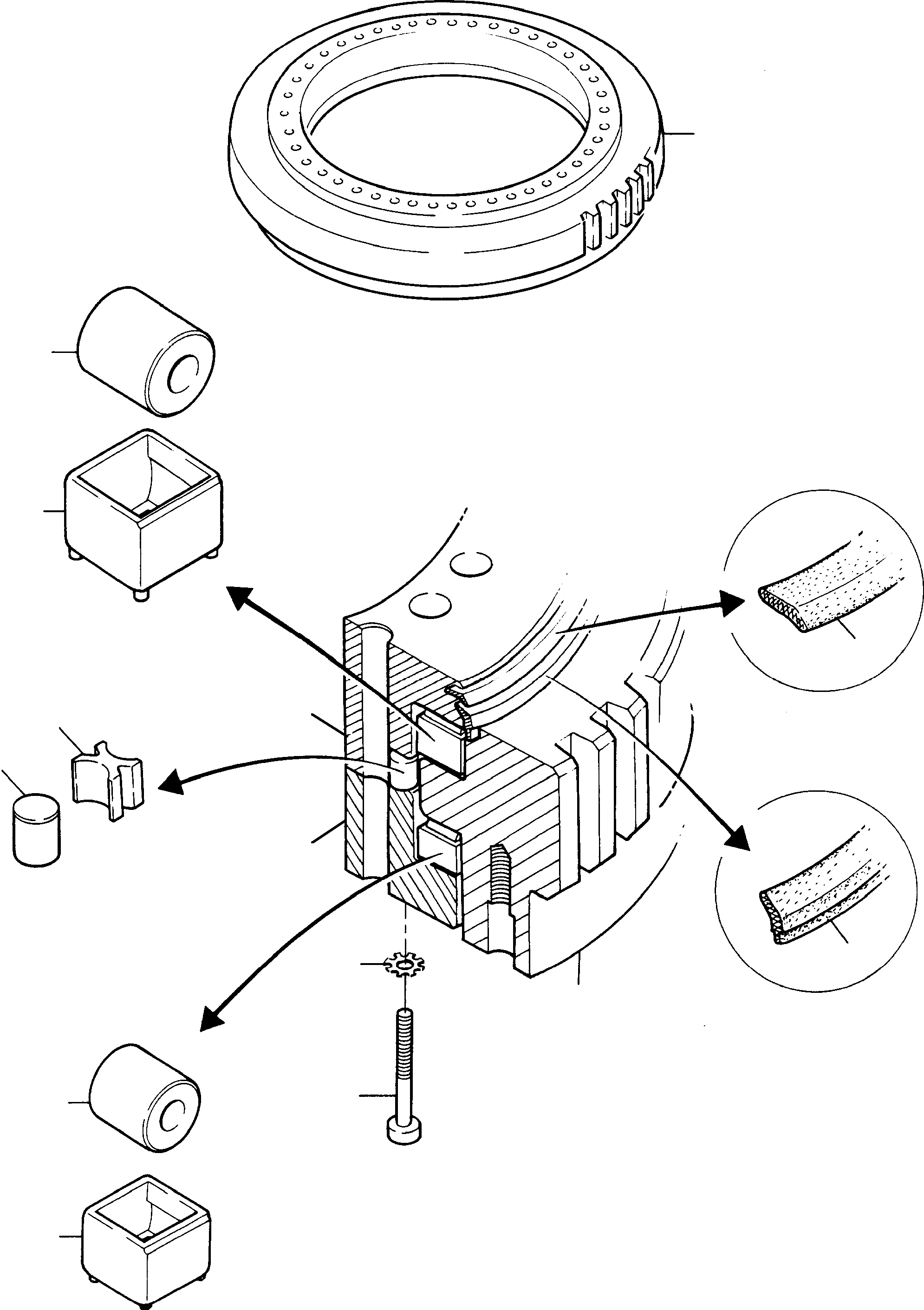Komatsu parts book diagram for PC4000-6 S/N 08164: SLEW RING