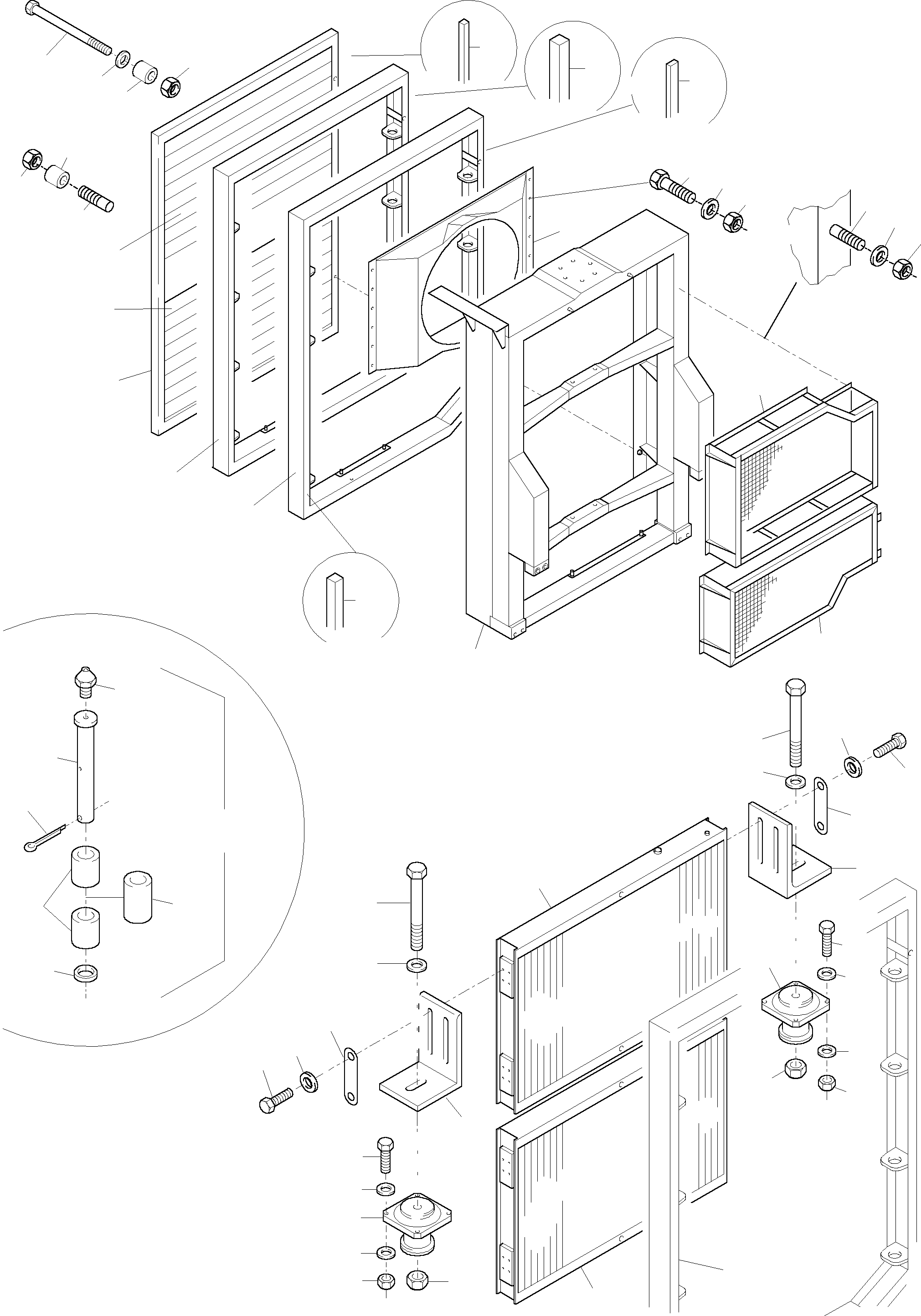 Komatsu parts book diagram for PC4000-6 S/N 08164: OIL COOLER SYSTEM