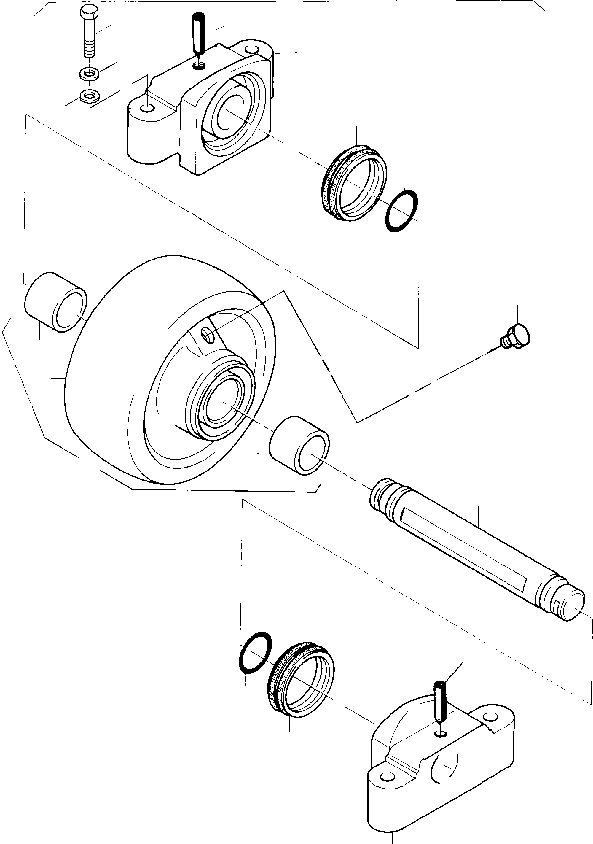 Komatsu parts book diagram for PC4000-6 S/N 08164: TOP ROLLER