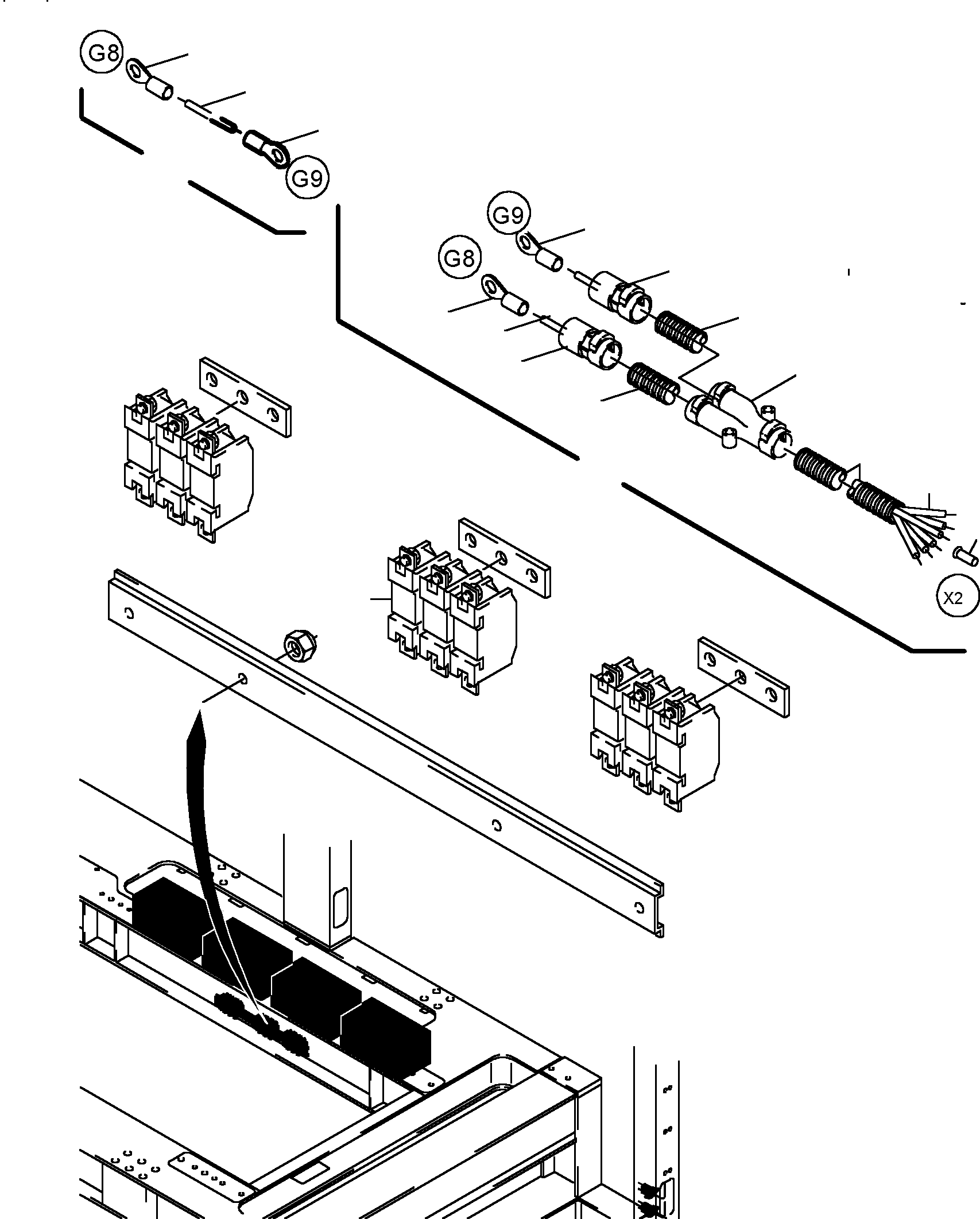 Komatsu parts book diagram for PC4000-6 S/N 08164: BATTERIES WITH CABLES