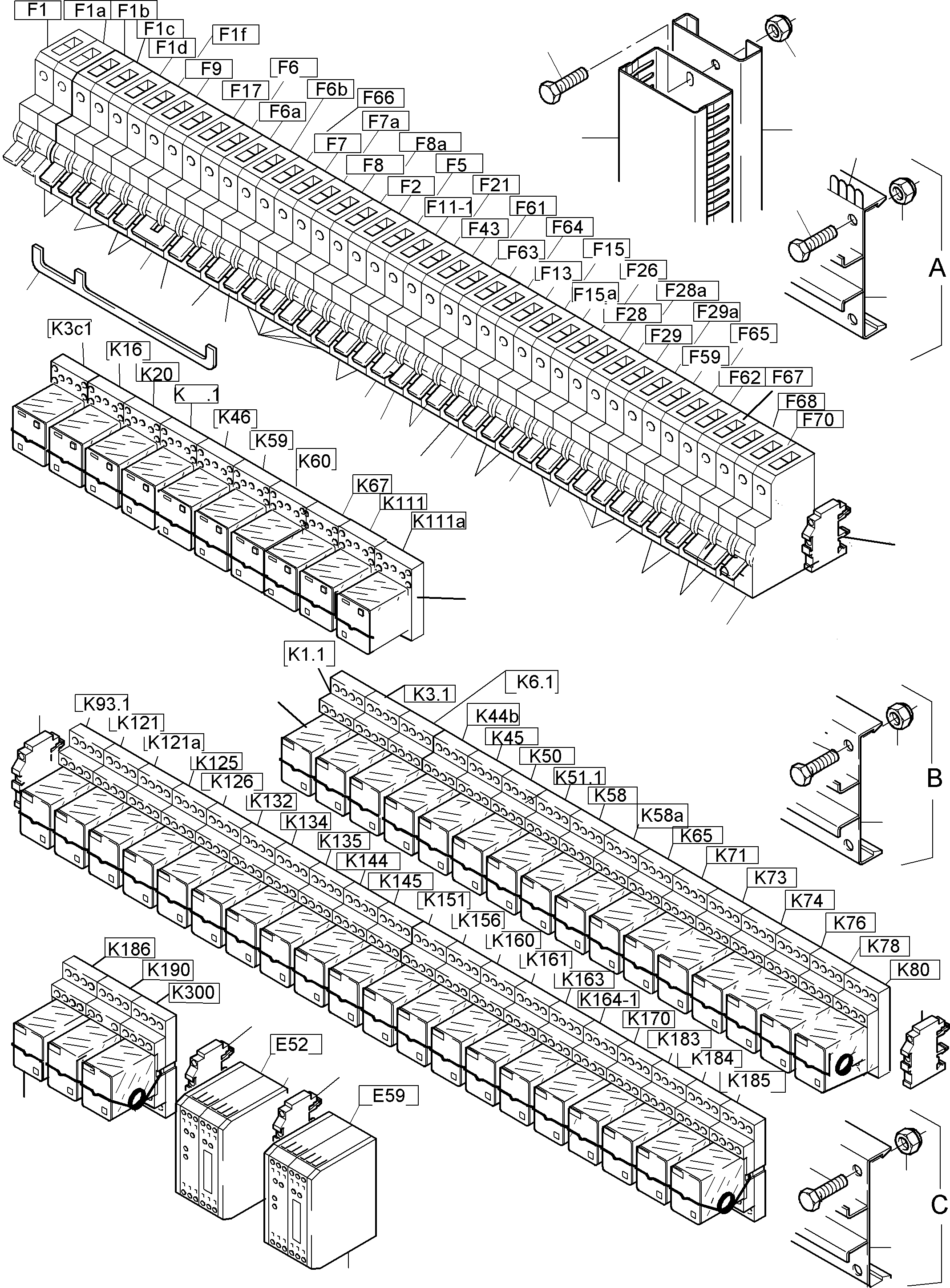 Komatsu parts book diagram for PC4000-6 S/N 08164: SWITCH FRAMING X2