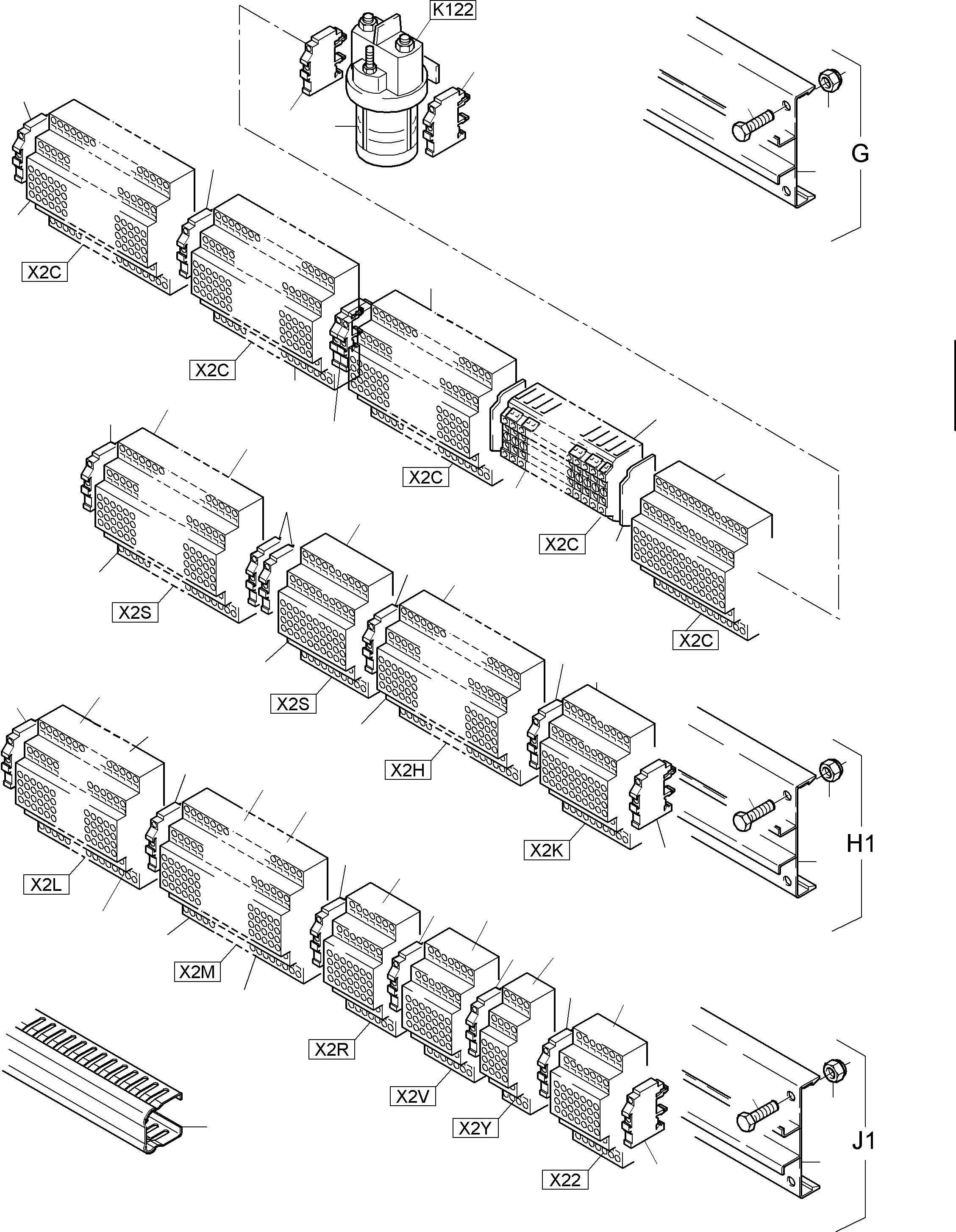 Komatsu parts book diagram for PC4000-6 S/N 08164: SWITCH FRAMING X2