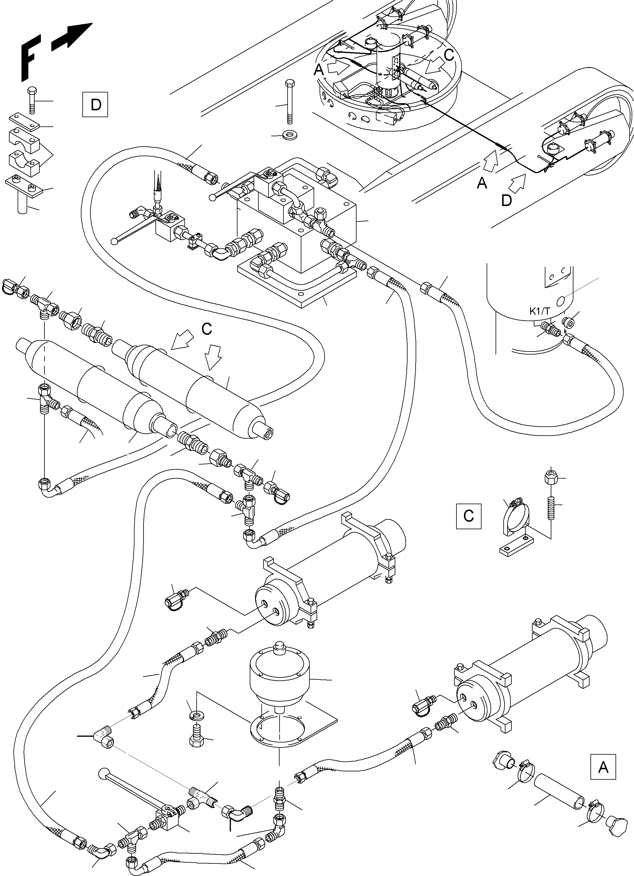 Komatsu parts book diagram for PC4000-6 S/N 08164: TRACK ADJUSTING