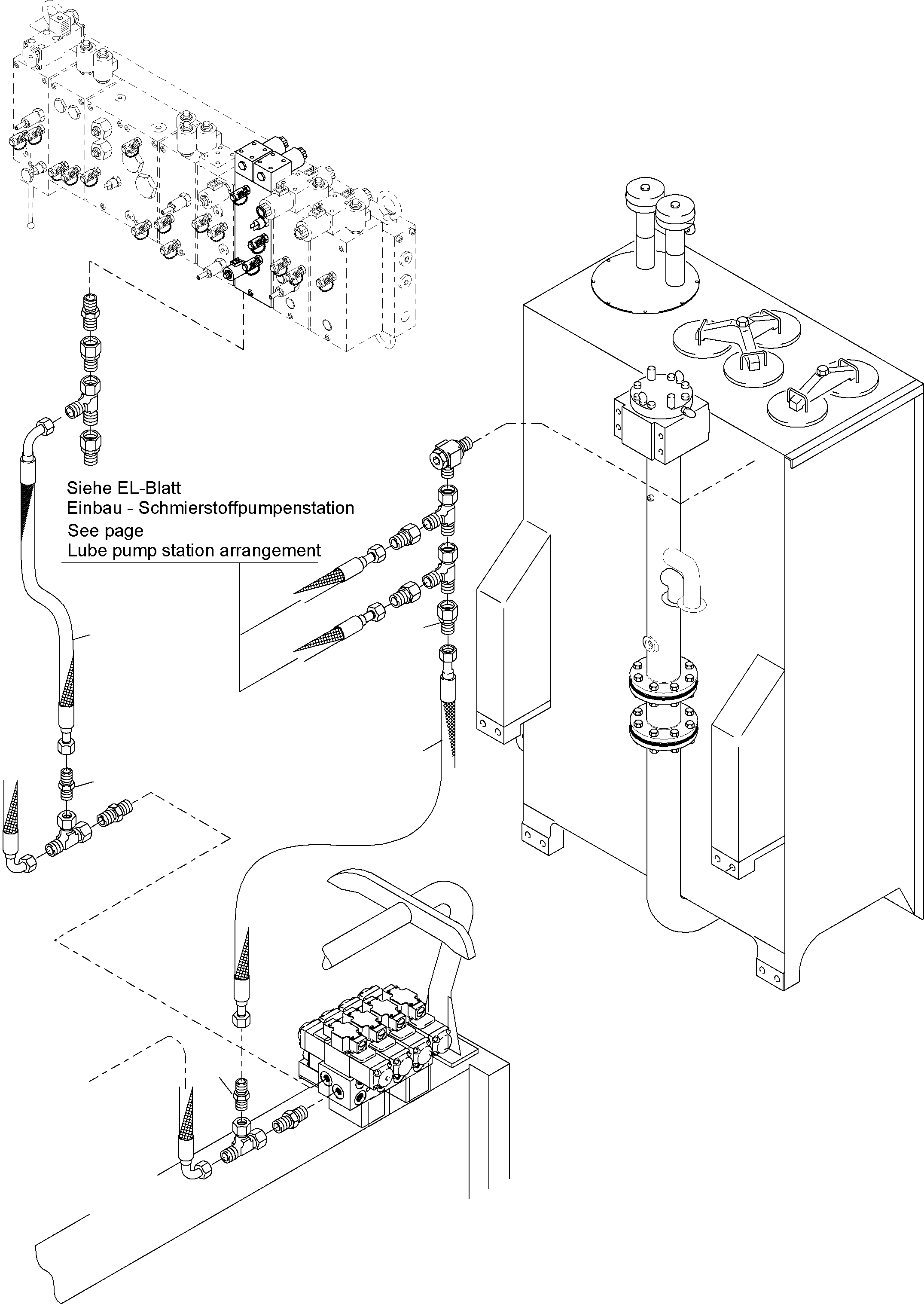Komatsu parts book diagram for PC4000-6 S/N 08164: REMOT CONTROL MAINFOLD ARR.