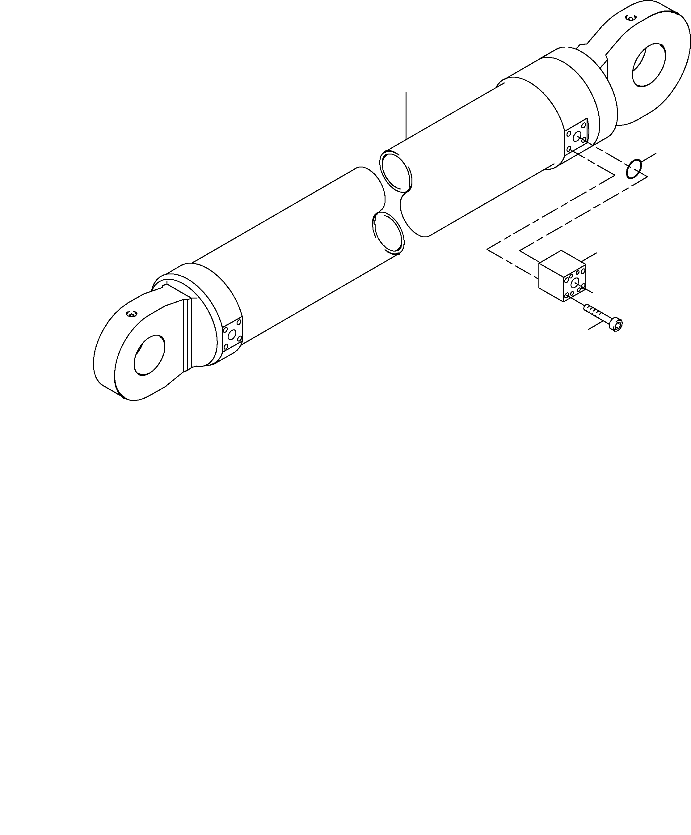 Komatsu parts book diagram for PC4000-6 S/N 08168: CONNECTOR BOOM CYLINDER