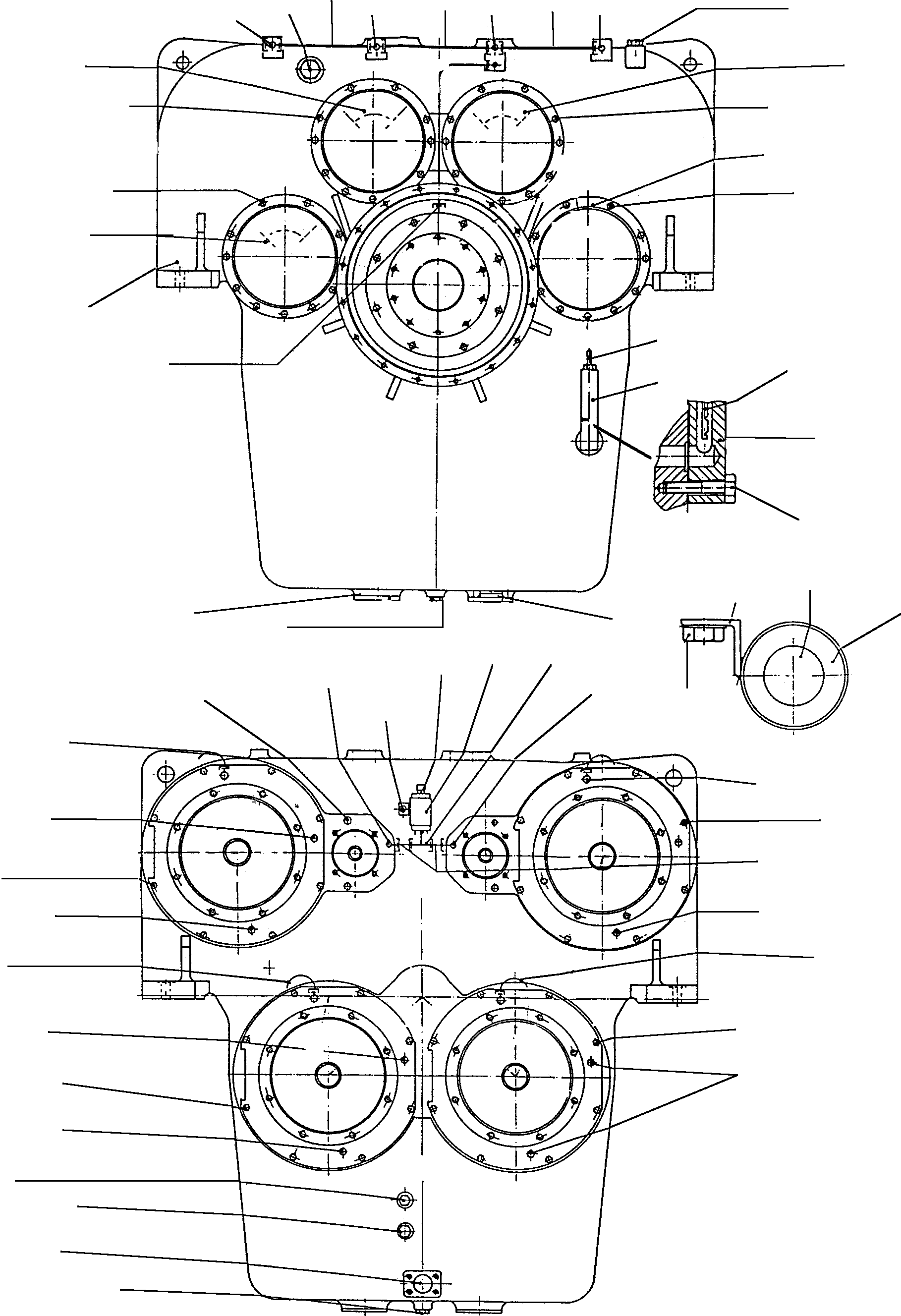 Komatsu parts book diagram for PC4000-6 S/N 08168: PUMP DISTRIBUTOR GEAR