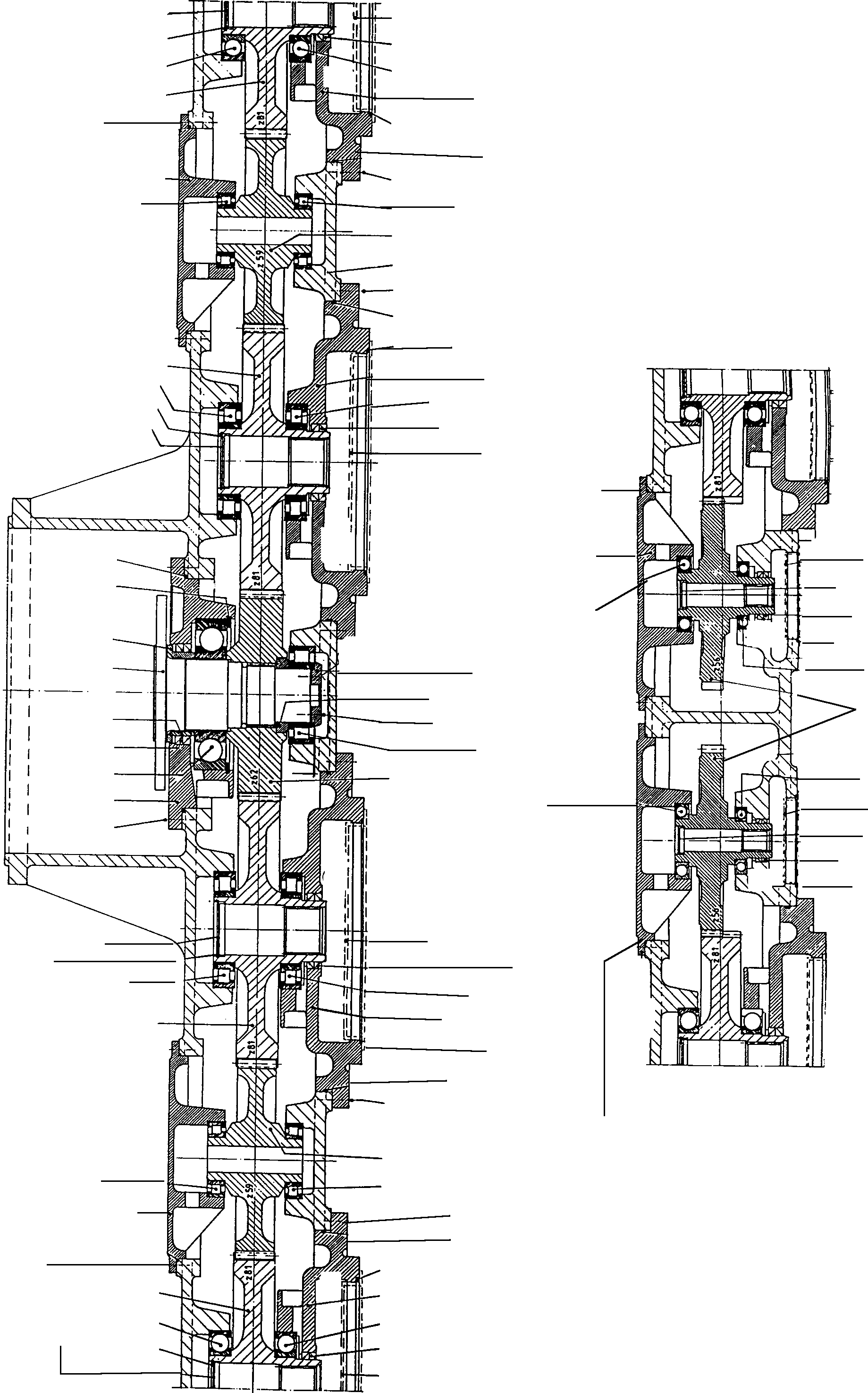 Komatsu parts book diagram for PC4000-6 S/N 08168: PUMP DISTRIBUTOR GEAR