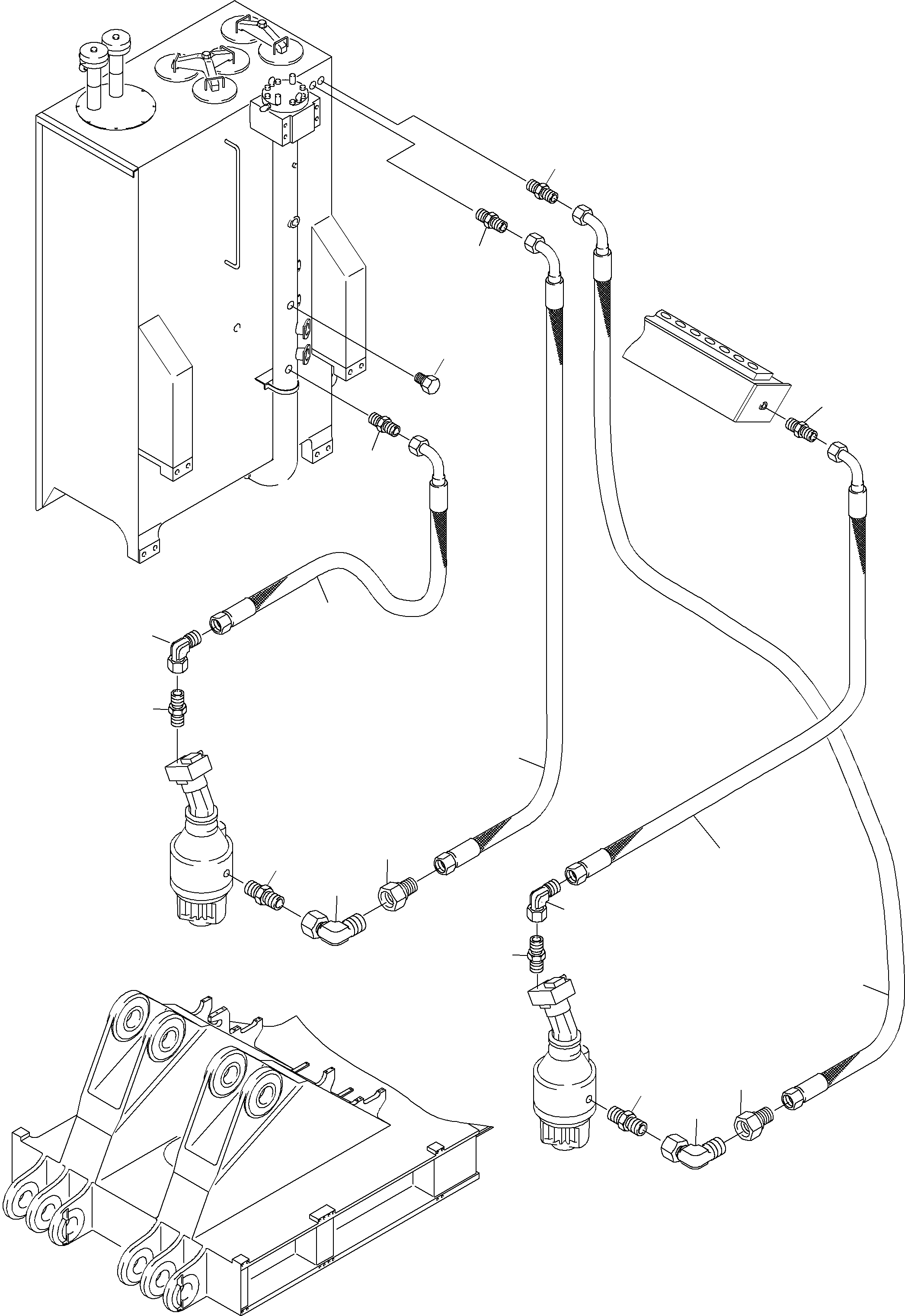 Komatsu parts book diagram for PC4000-6 S/N 08168: LINES SLEW GEAR