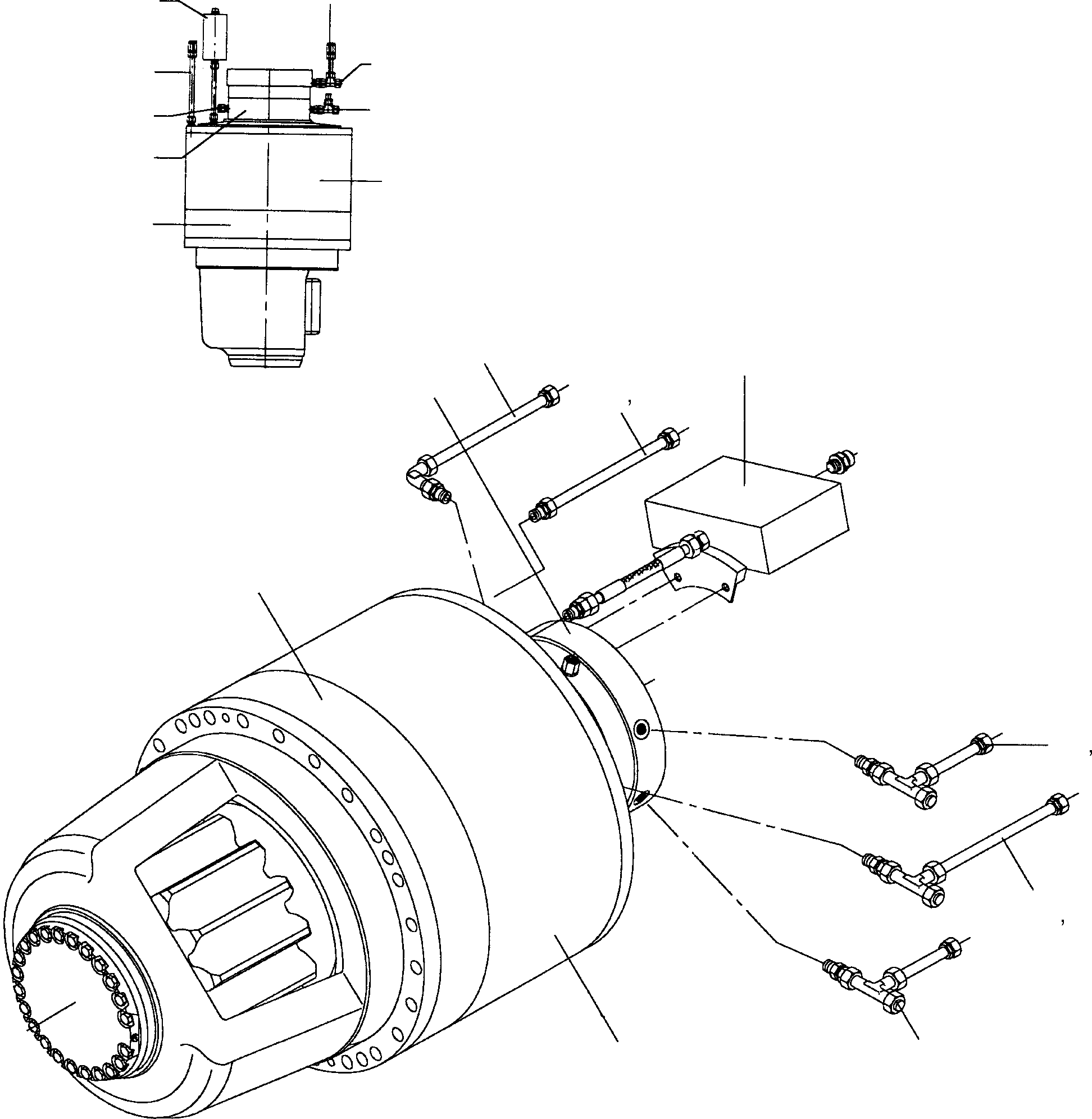 Komatsu parts book diagram for PC4000-6 S/N 08168: SLEW GEAR